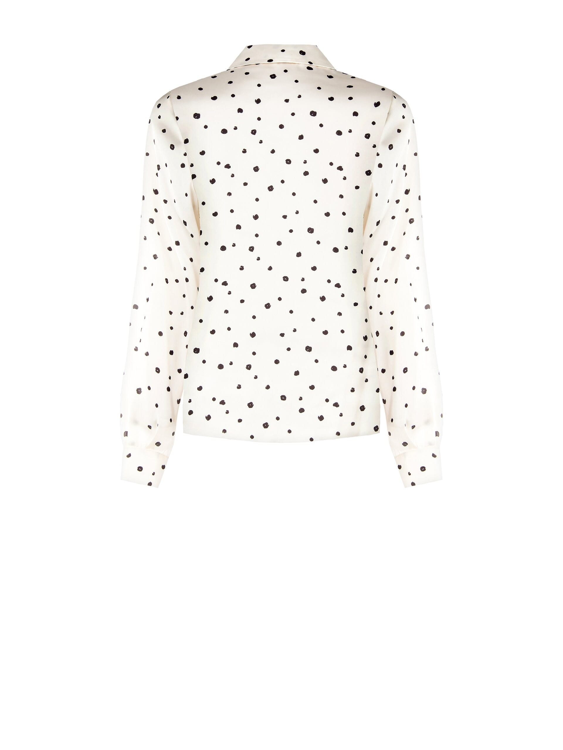 Irregular Polka Dot Satin Shirt Rinascimento