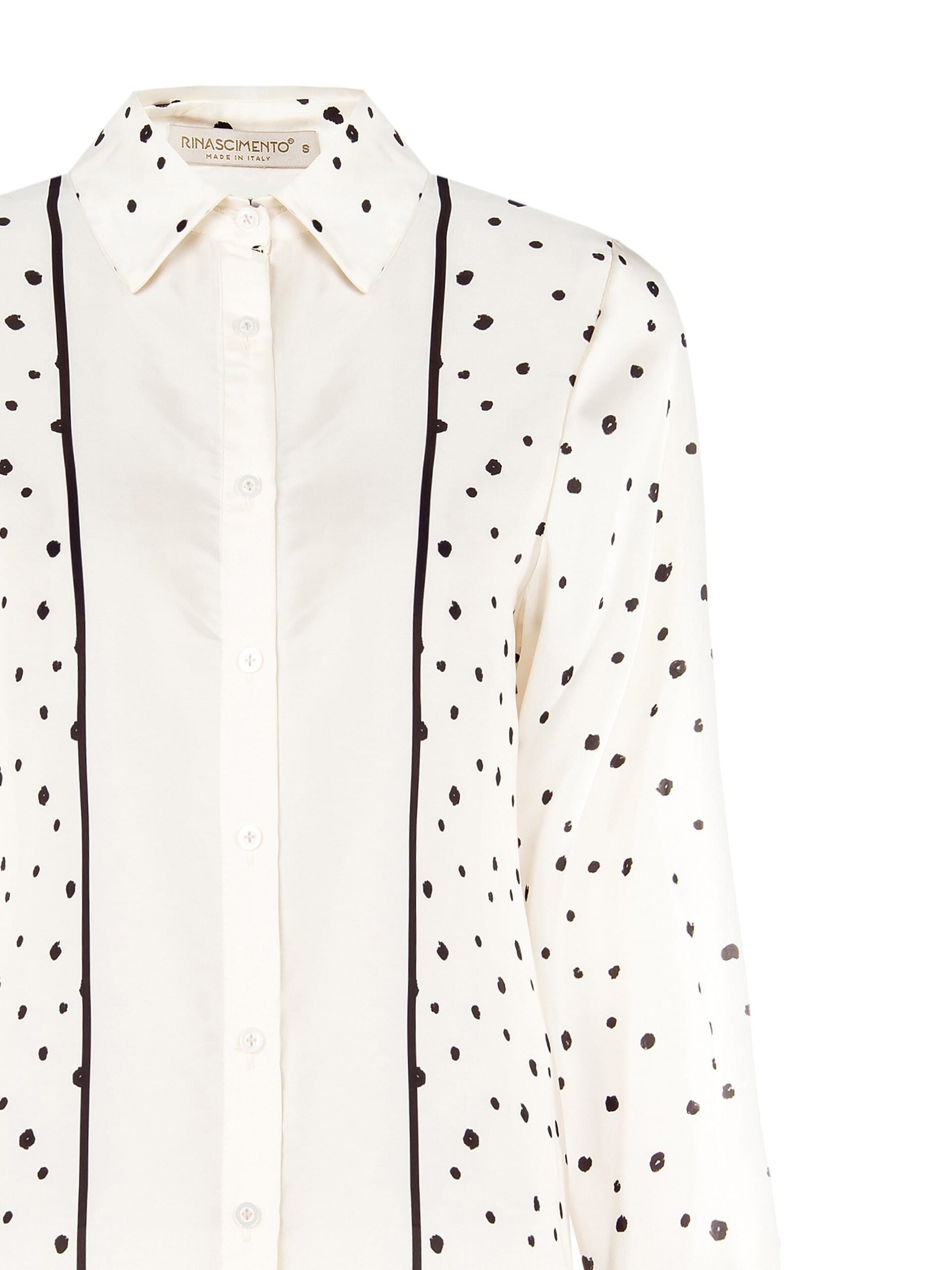 Irregular Polka Dot Satin Shirt Rinascimento