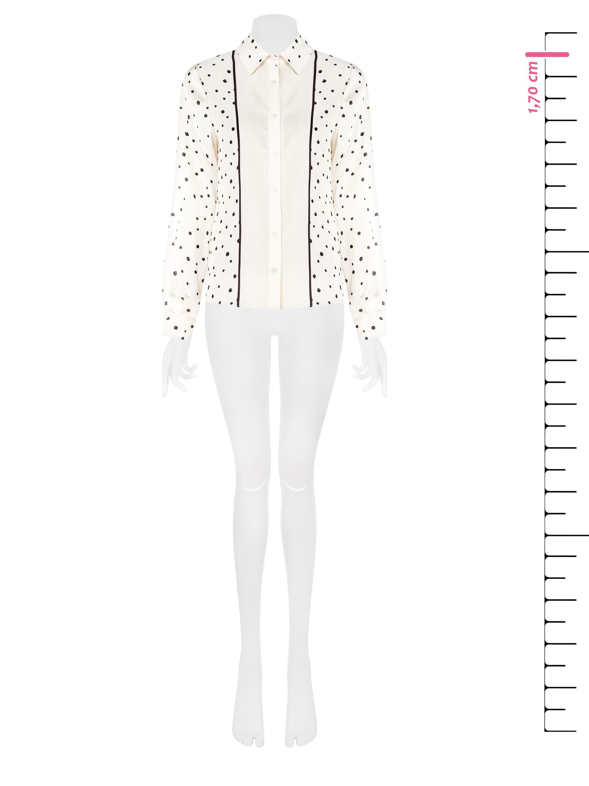 Irregular Polka Dot Satin Shirt Rinascimento