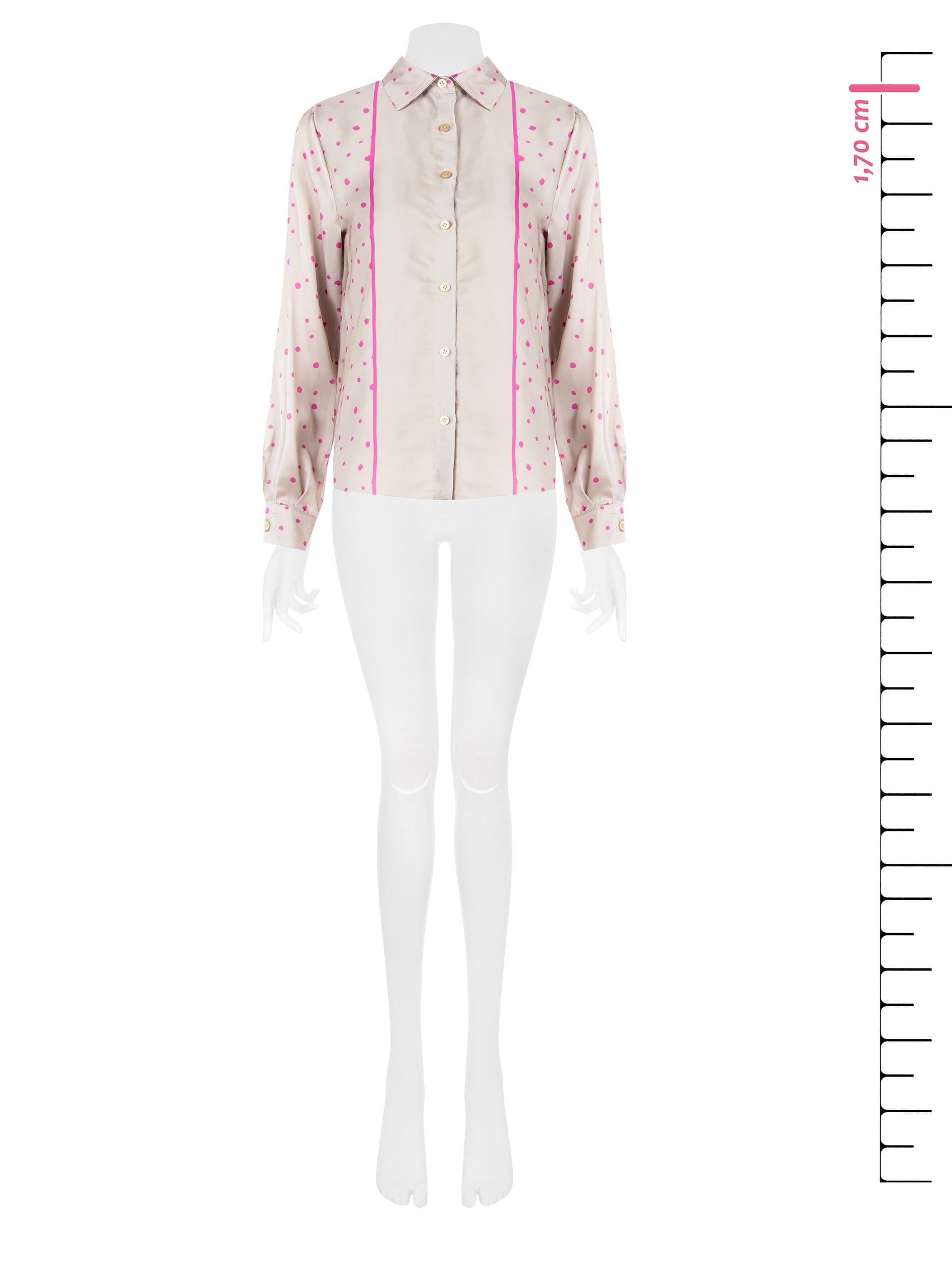 Irregular Polka Dot Satin Shirt Rinascimento