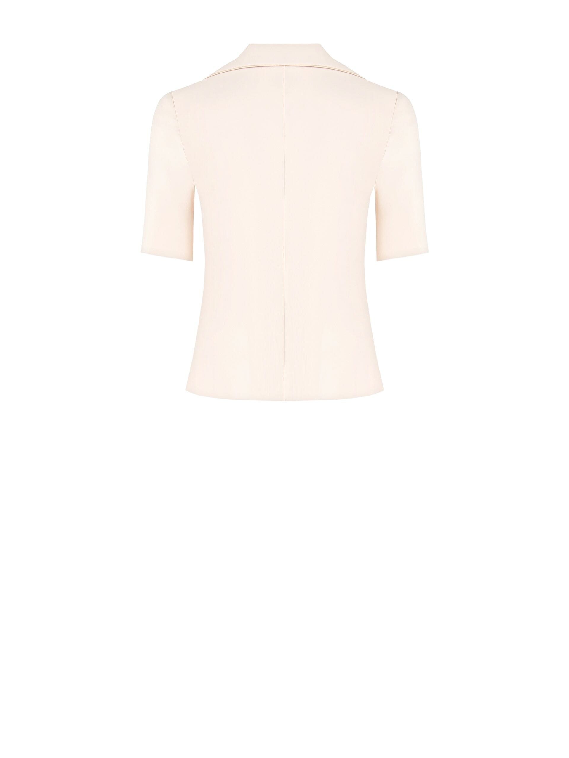 Polo Sfiancata In Tessuto Bi-Stretch Con Fiocchi In Strass Sul Colletto Rinascimento