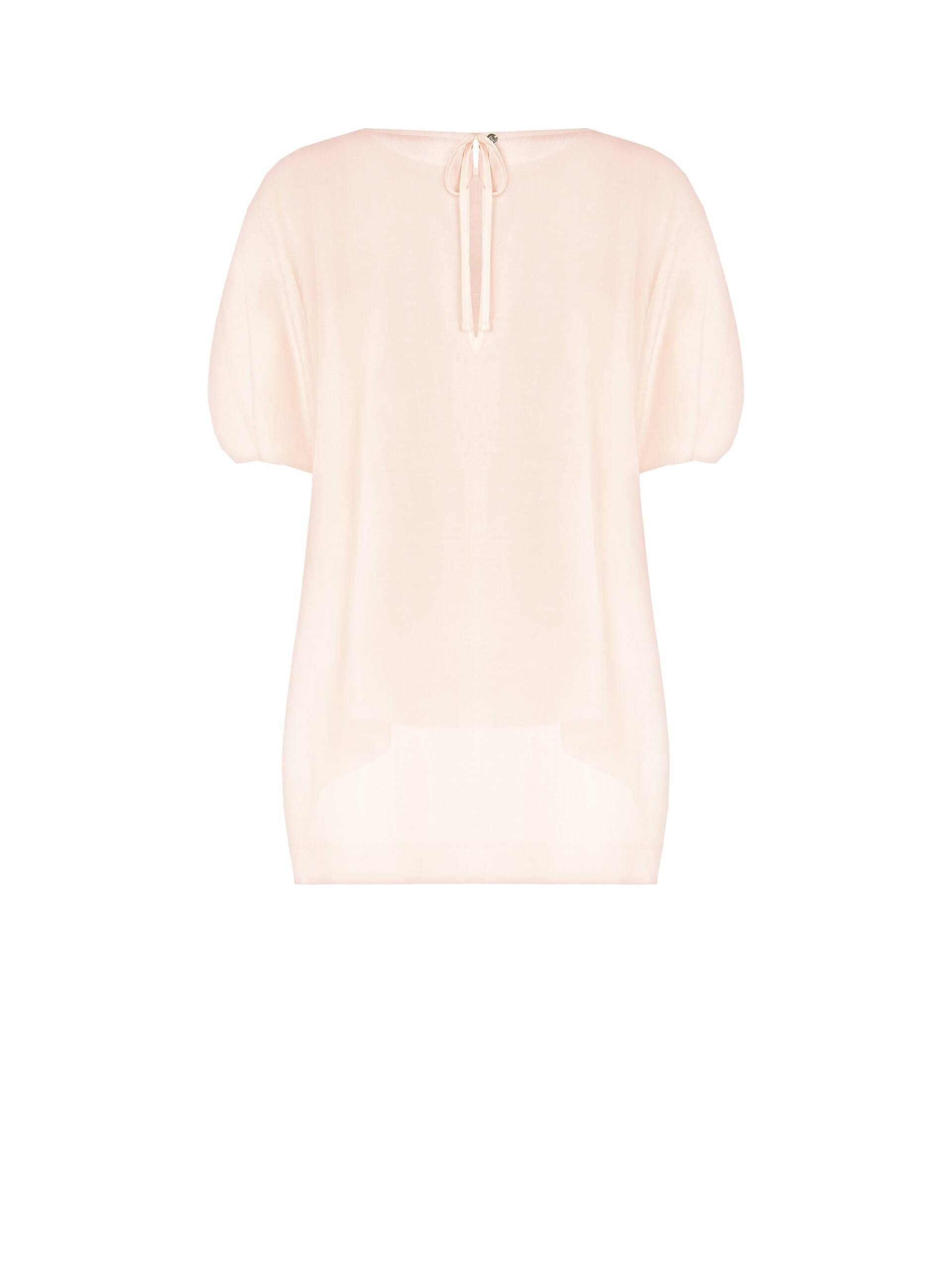 Asymmetrical Over Blouse In Semi-transparent Lightweight Fabric Rinascimento