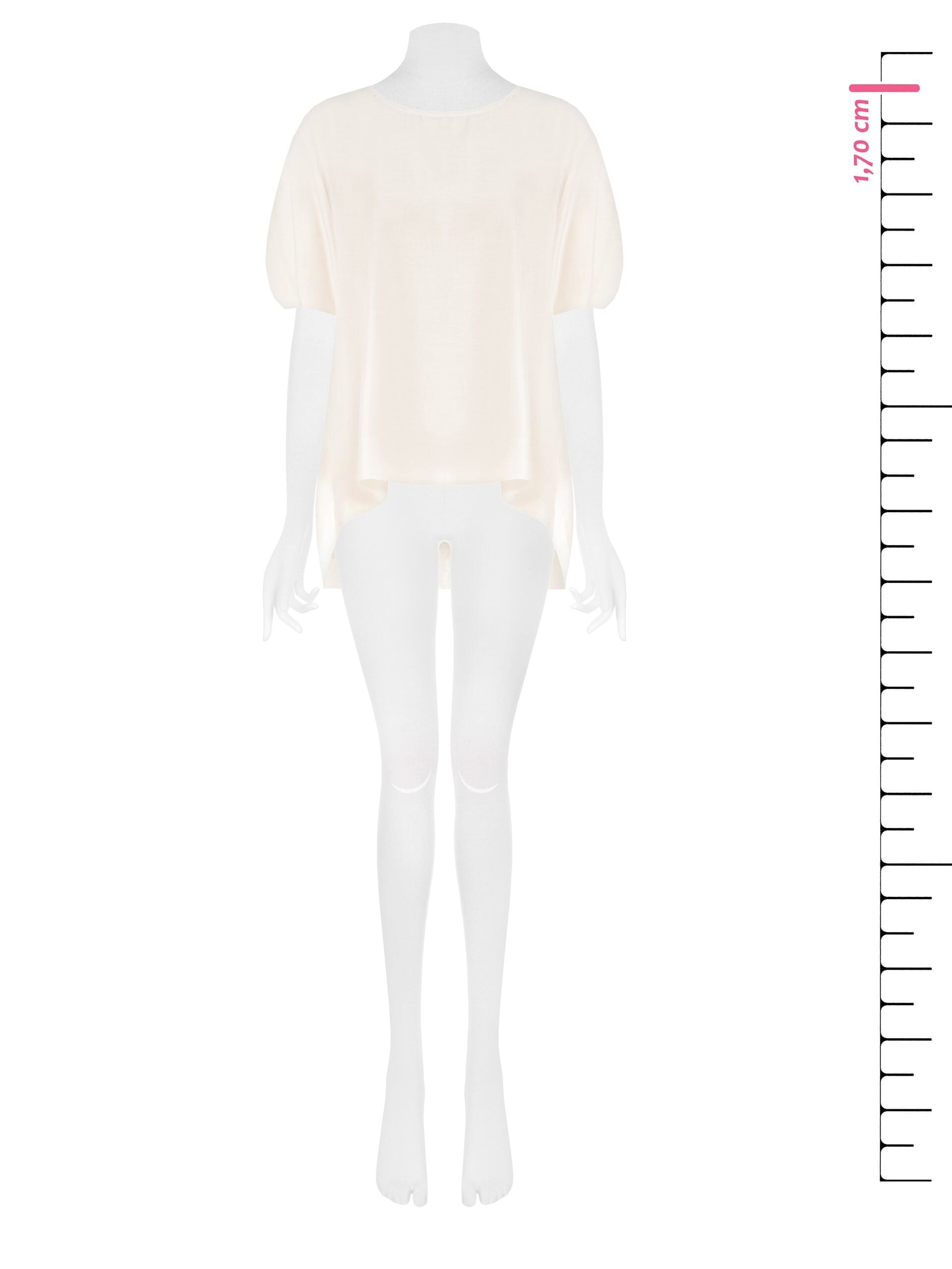 Asymmetrical Over Blouse In Semi-transparent Lightweight Fabric Rinascimento