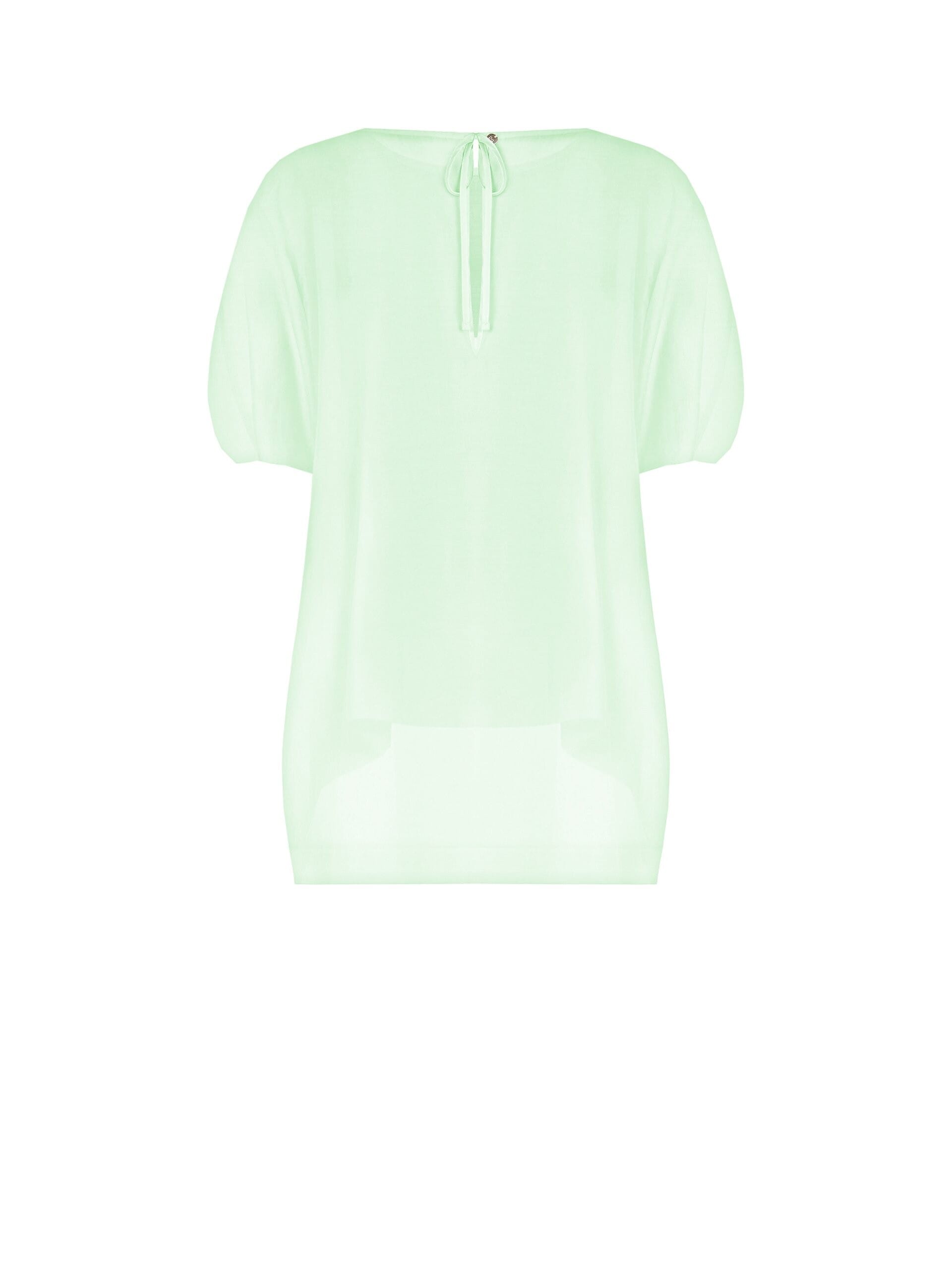 Asymmetrical Over Blouse In Semi-transparent Lightweight Fabric Rinascimento