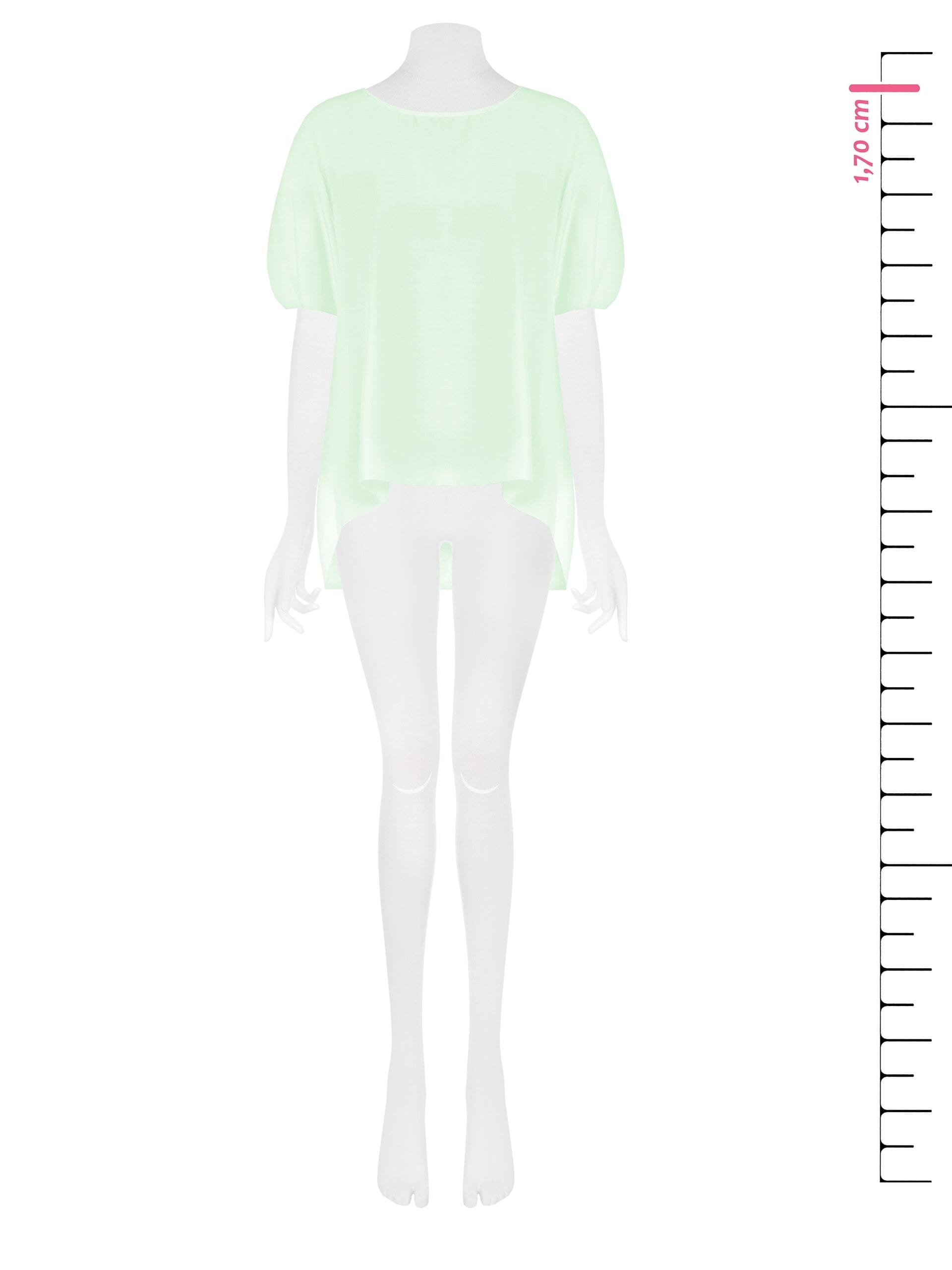 Asymmetrical Over Blouse In Semi-transparent Lightweight Fabric Rinascimento