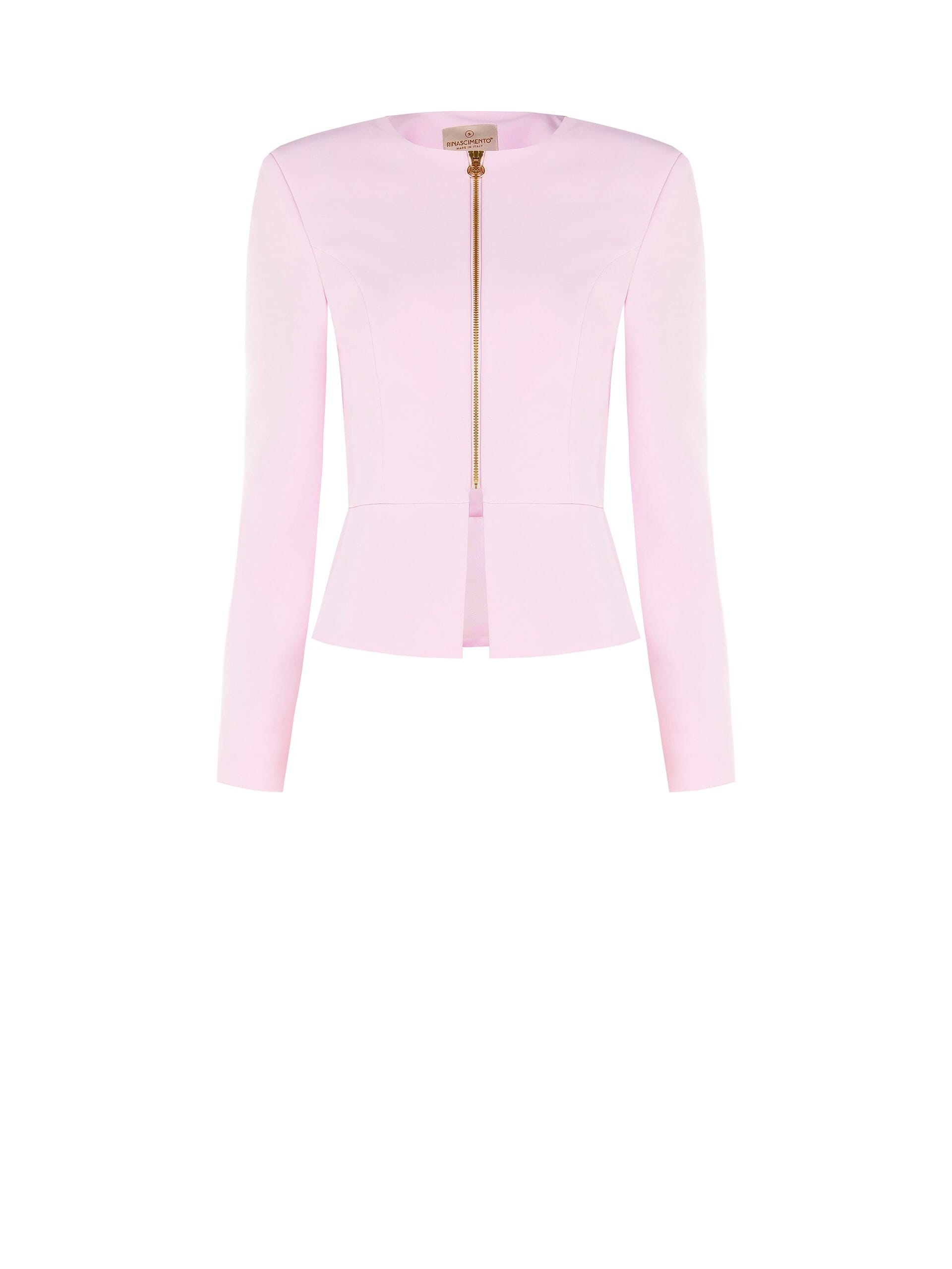 Giacca Corta In Tessuto Tecnico Con Spalline E Zip Centrale Rinascimento
