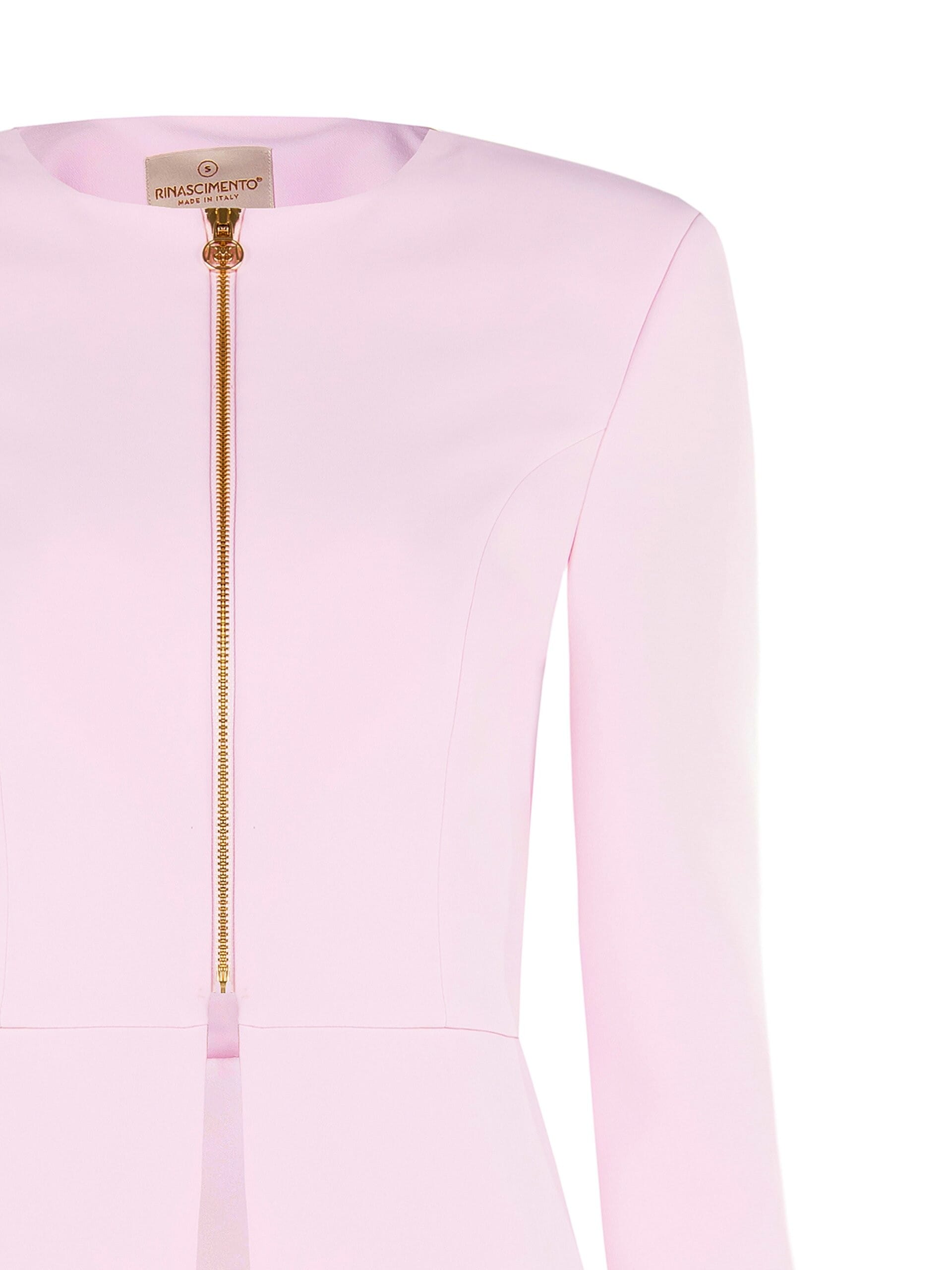 Giacca Corta In Tessuto Tecnico Con Spalline E Zip Centrale Rinascimento