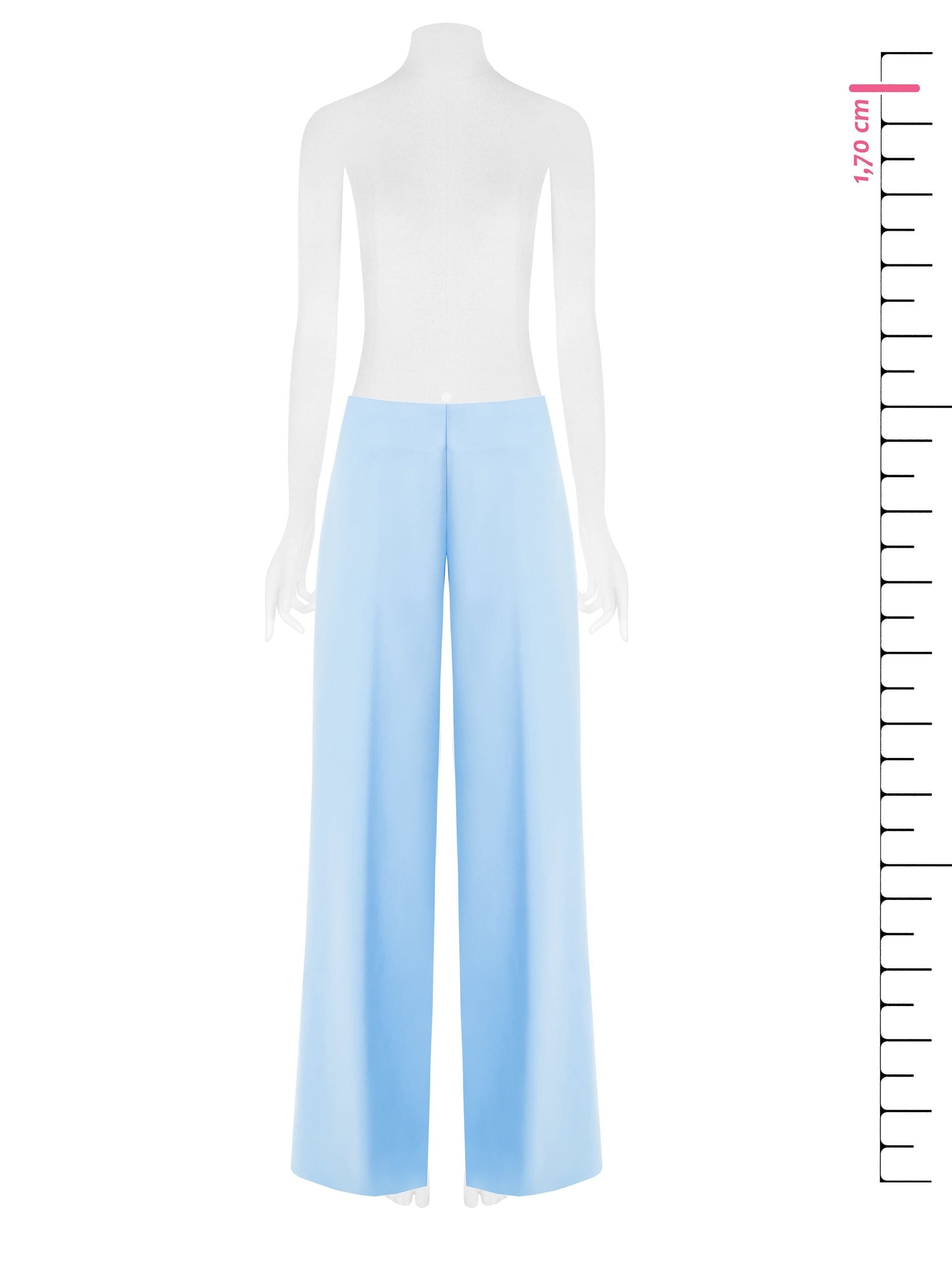 Pantaloni Palazzo In Tessuto Poliviscosa Con Zip Laterale Rinascimento