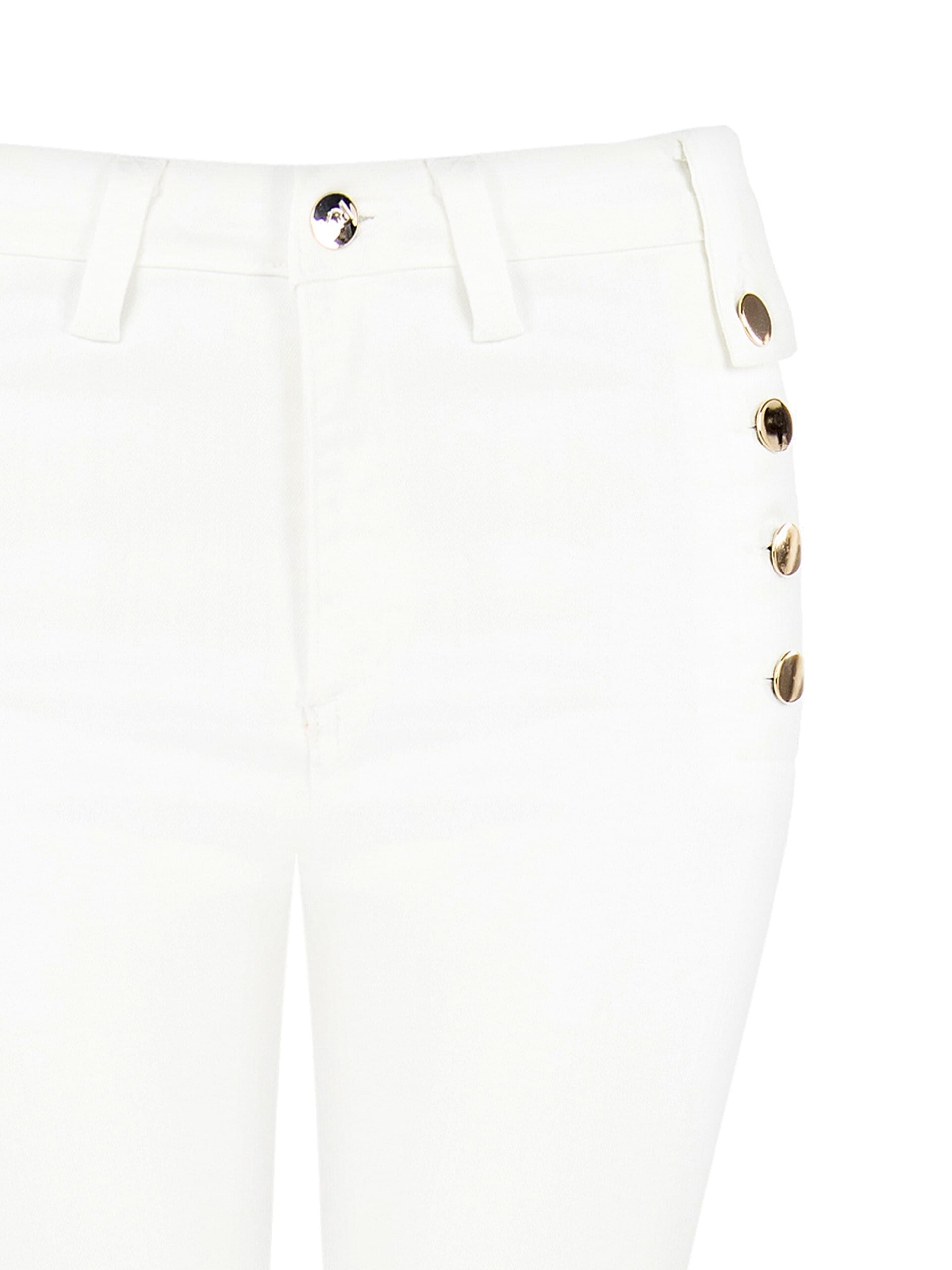 Denim Skinny Con Bottoni Sui Fianchi Rinascimento