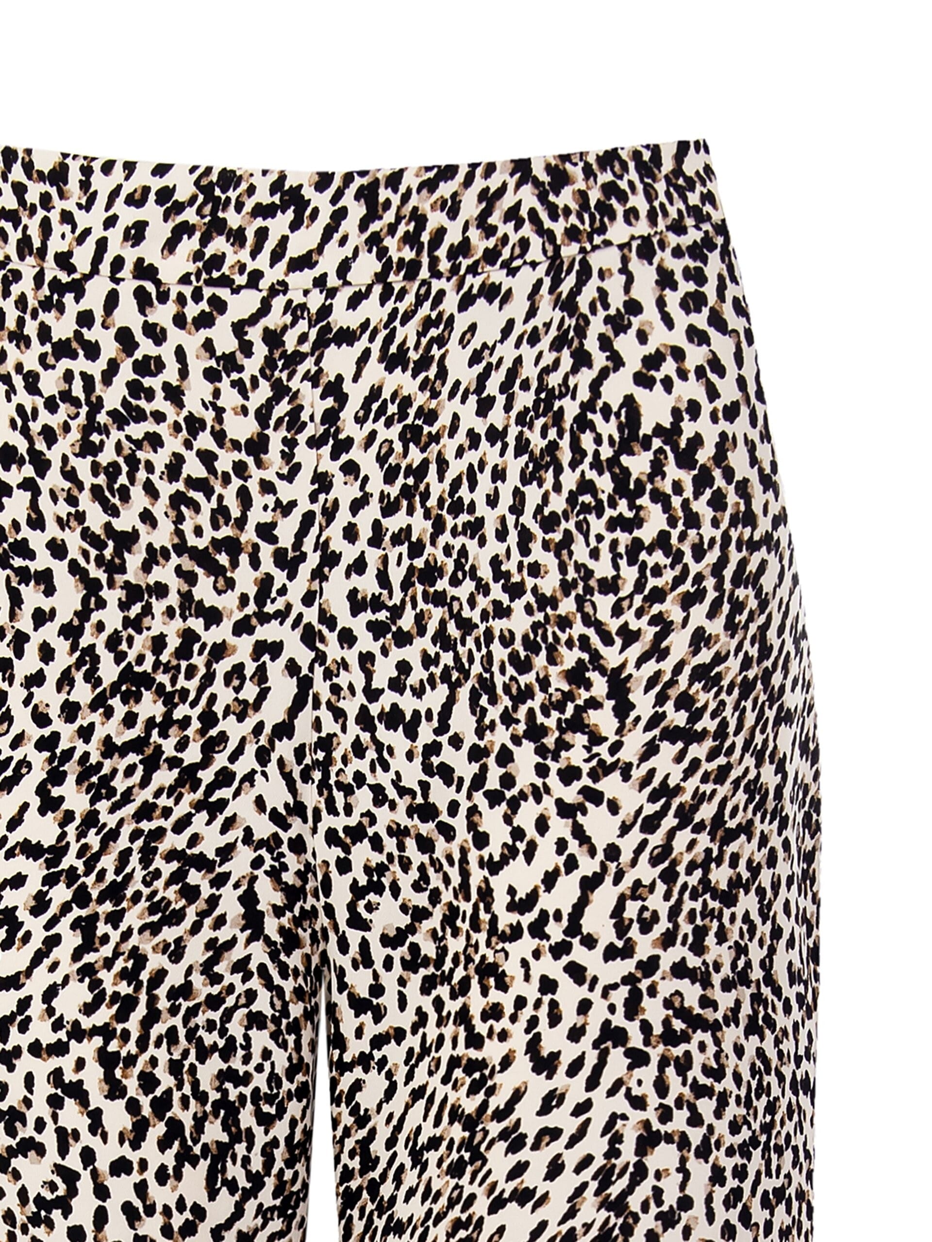 Pantaloni Palazzo In Tessuto Fluido Stampato Con Zip Laterale Rinascimento