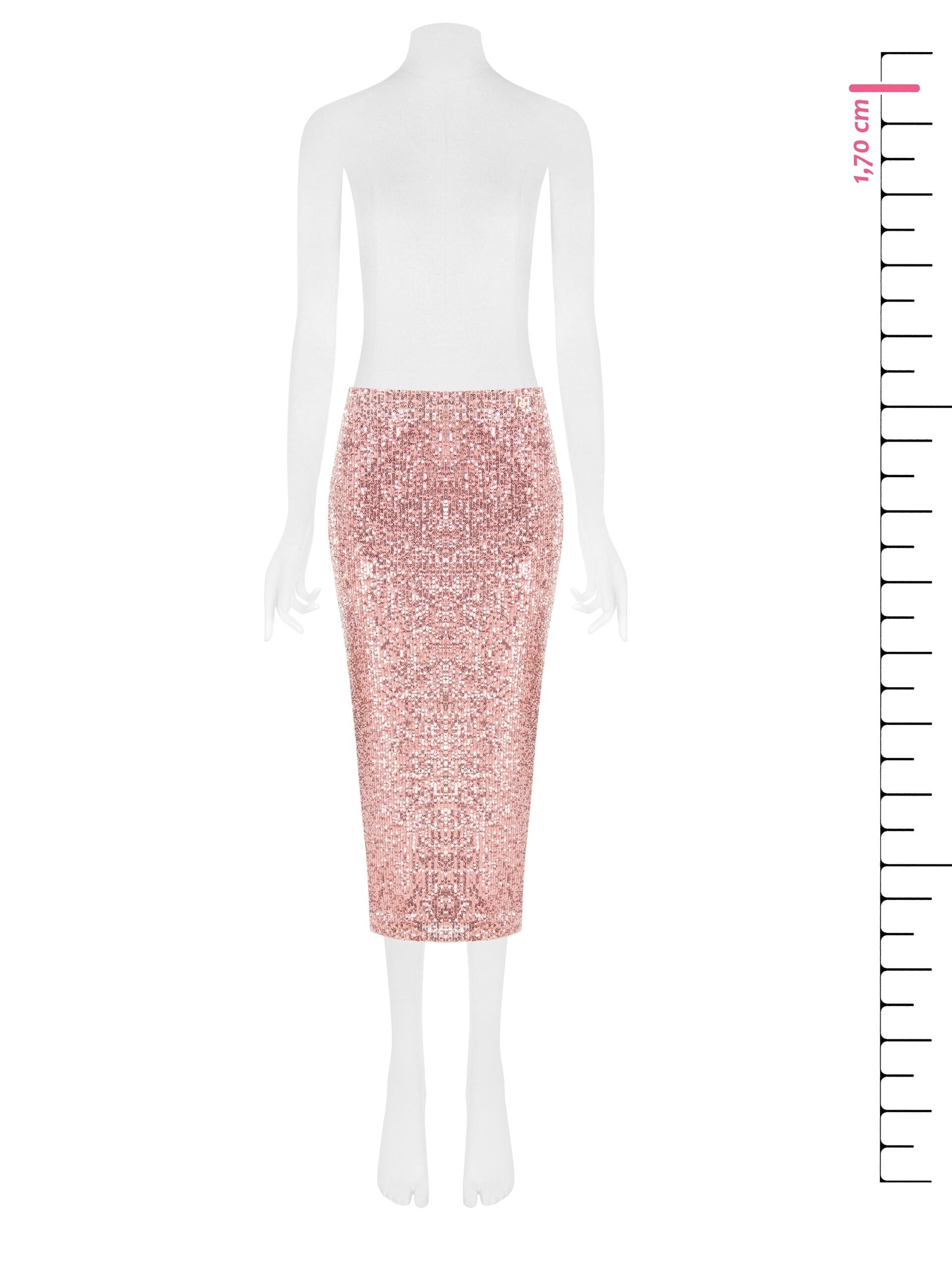 Gonna A Tubino Ricoperta Di Paillettes Rinascimento