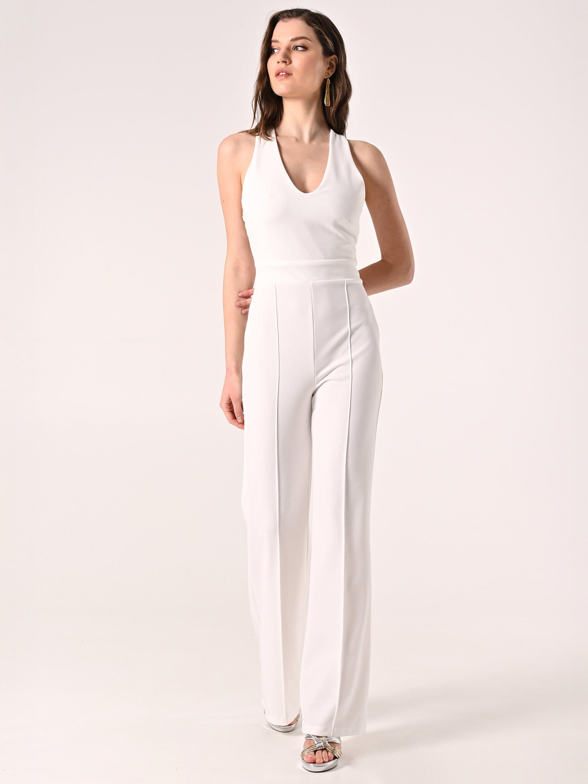 Tuta Intera Dritta In Scuba Crepe Con Fiocco Dietro Rinascimento