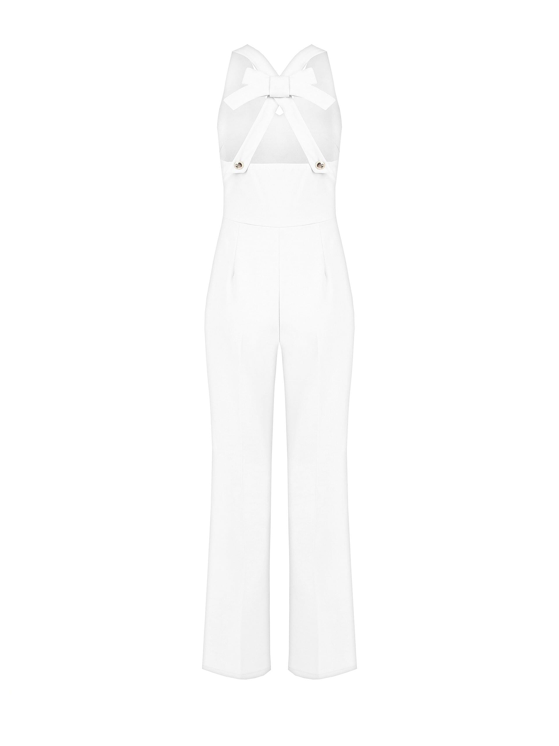 Tuta Intera Dritta In Scuba Crepe Con Fiocco Dietro Rinascimento