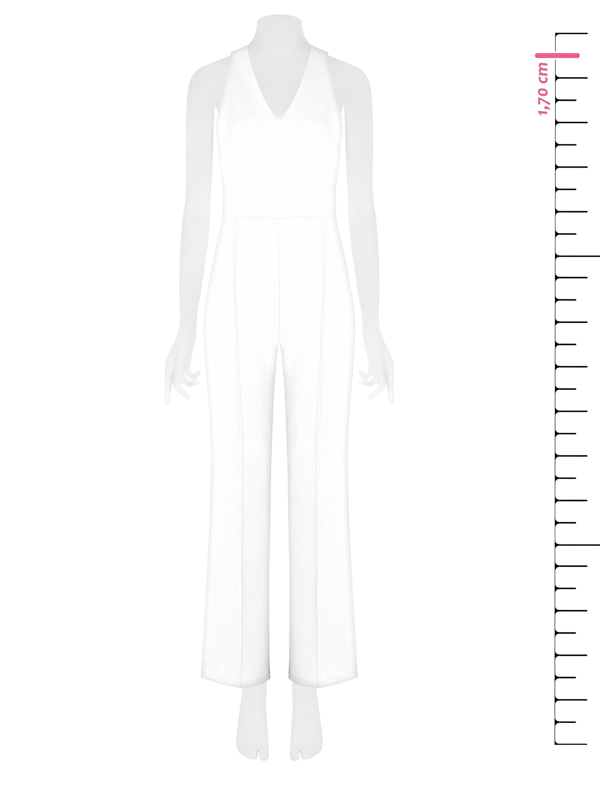 Tuta Intera Dritta In Scuba Crepe Con Fiocco Dietro Rinascimento