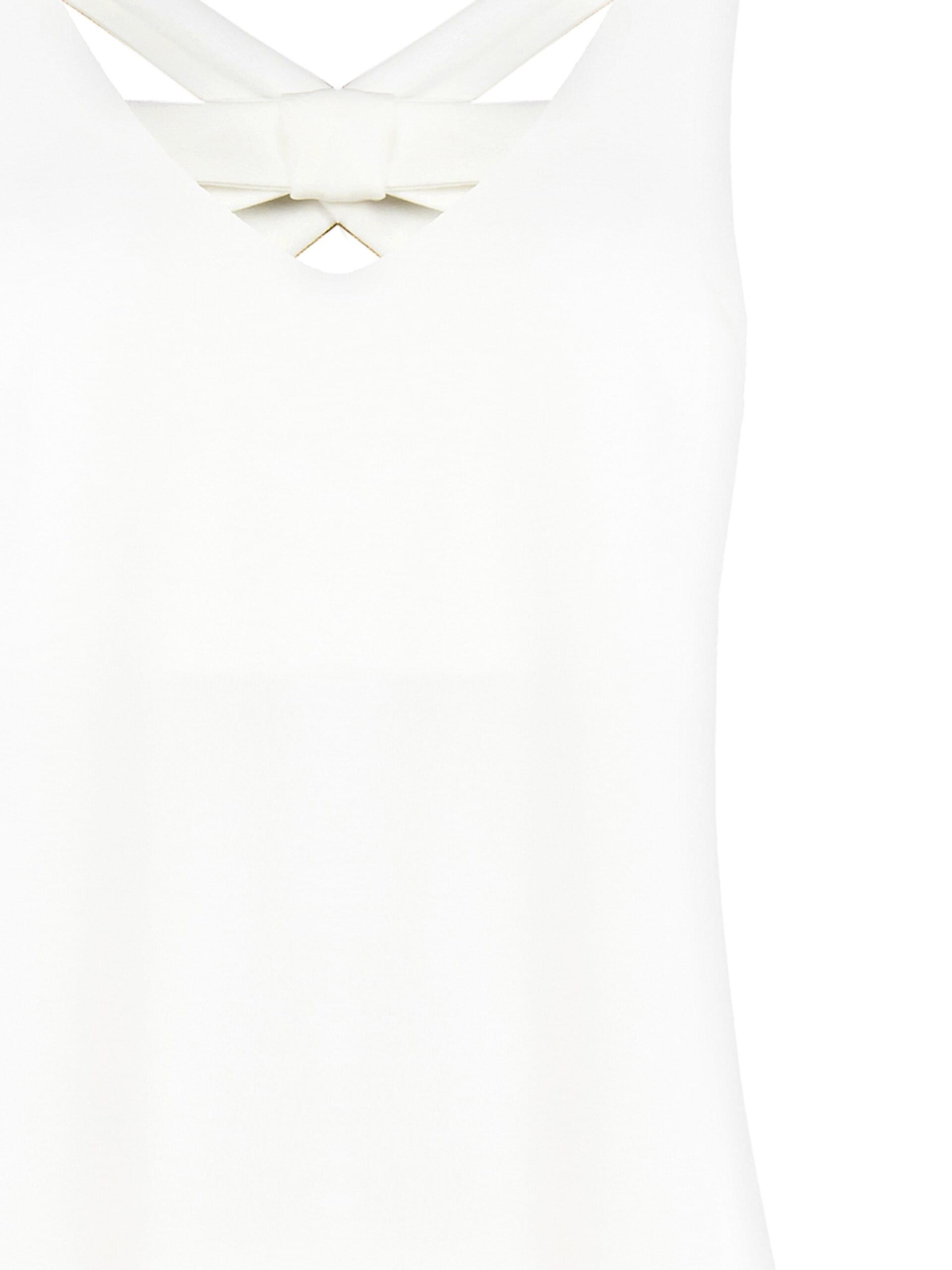 Abito Corto A Trapezio In Scuba Crepe Con Fiocco Dietro Rinascimento