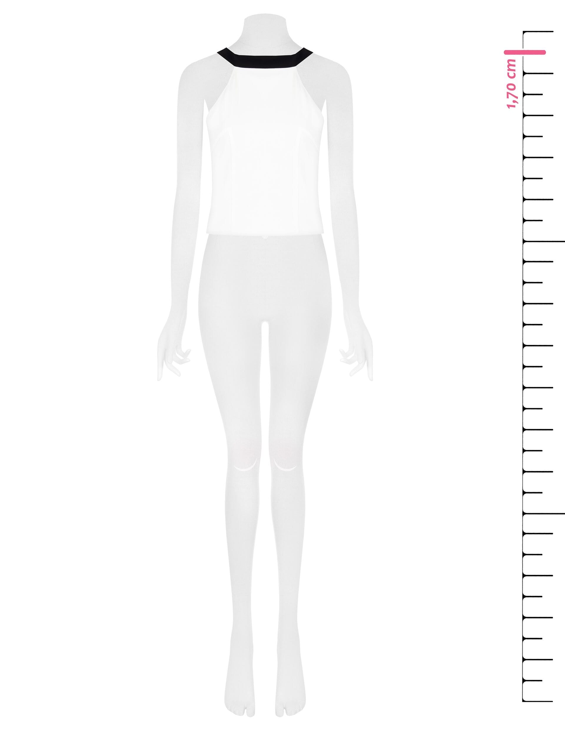 Crop Top Aderente In Tessuto Tecnico Con Fiocco Dietro Rinascimento