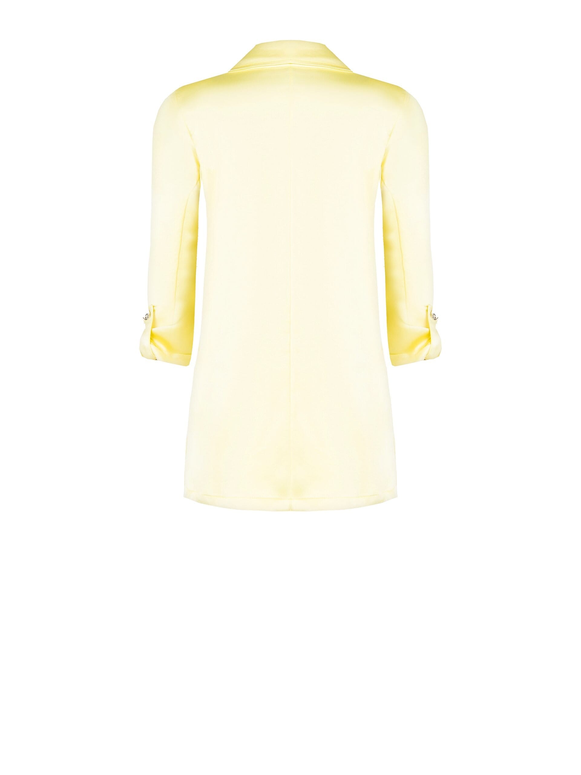 Giacca Blazer Aperta In Raso Con Maniche Arrotolate Rinascimento