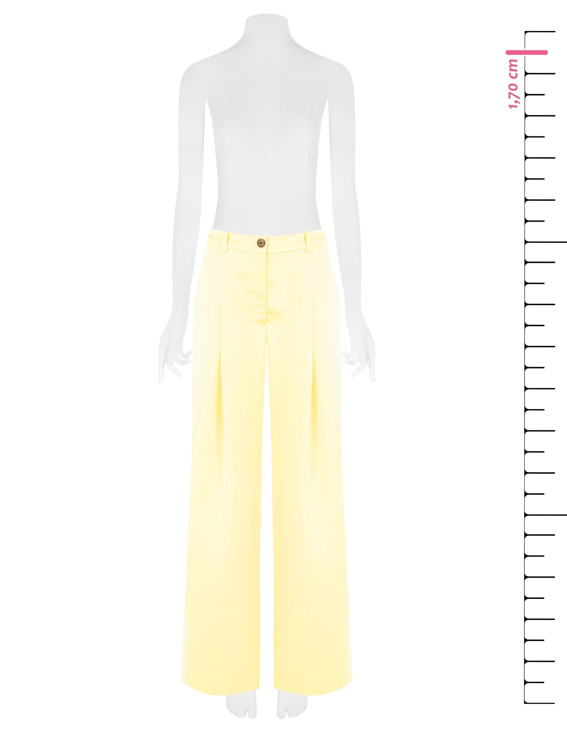 Pantaloni Palazzo In Raso Con Pinces E Tasche Rinascimento