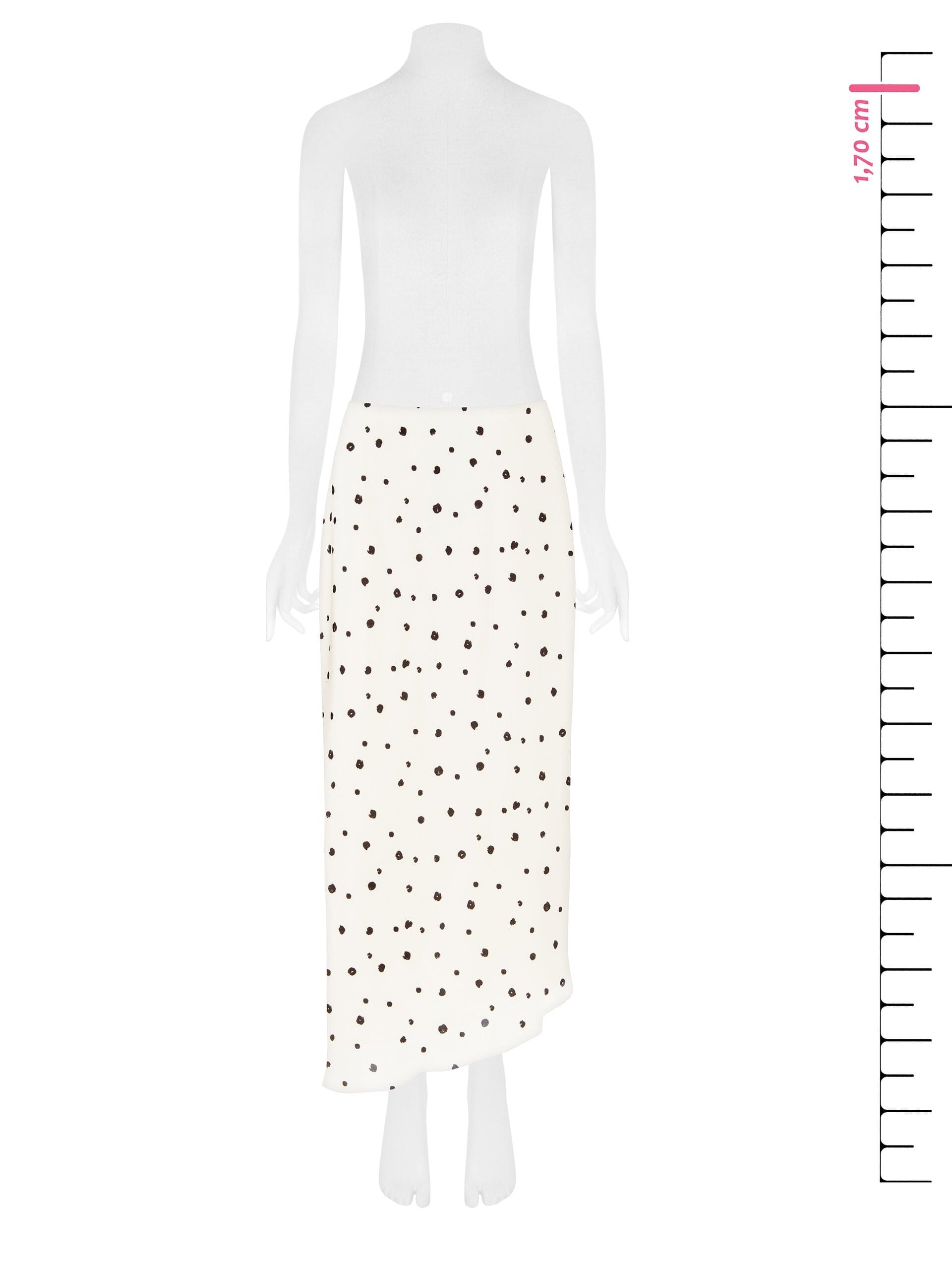 Gonna Lunga In Raso A Pois Irregolari Rinascimento