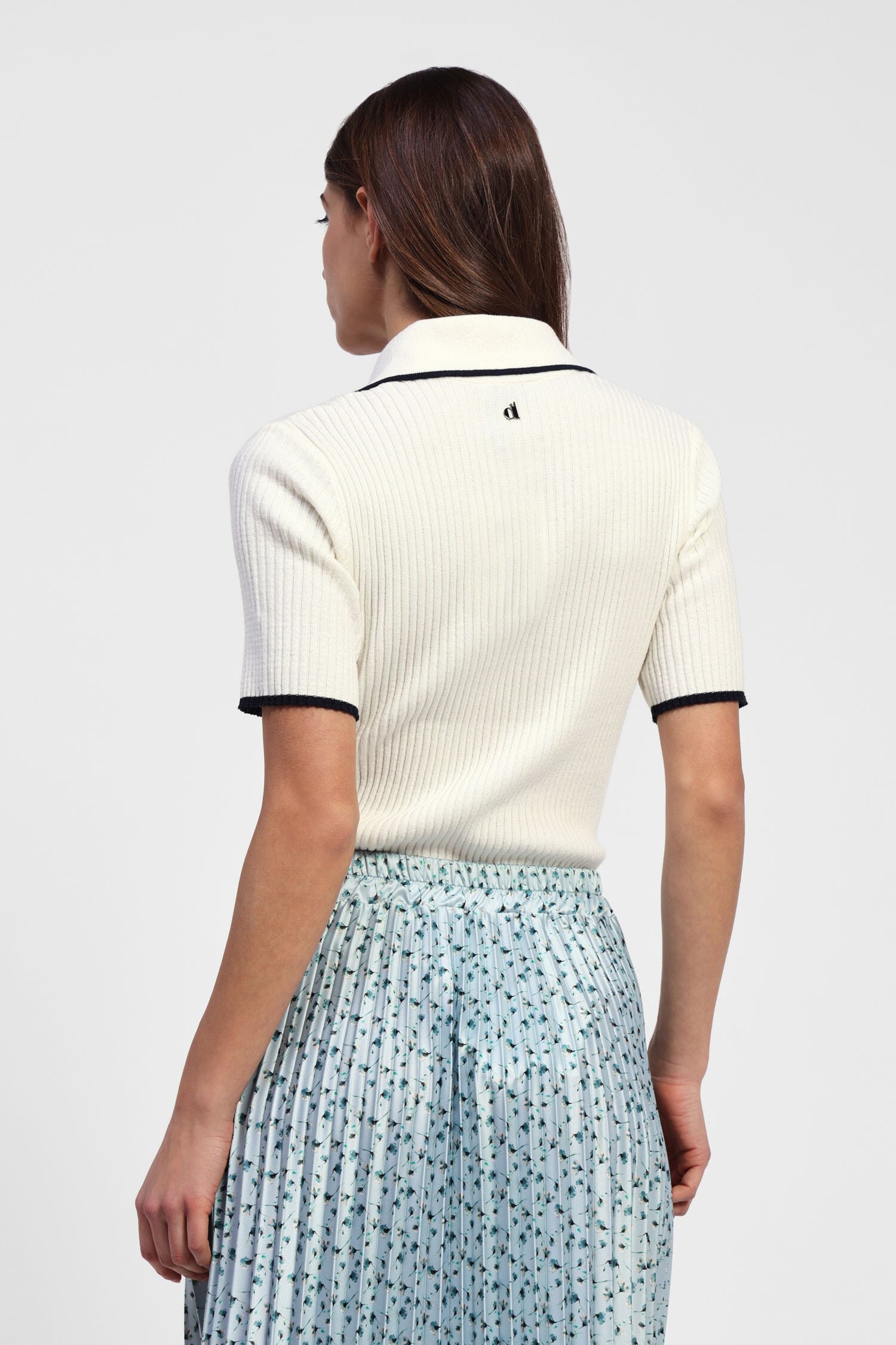 Dixie Ribbed Polo Neck Sweater