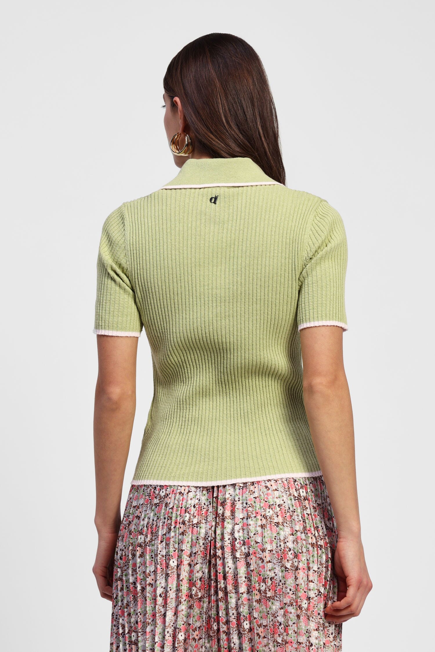 Dixie Ribbed Polo Neck Sweater