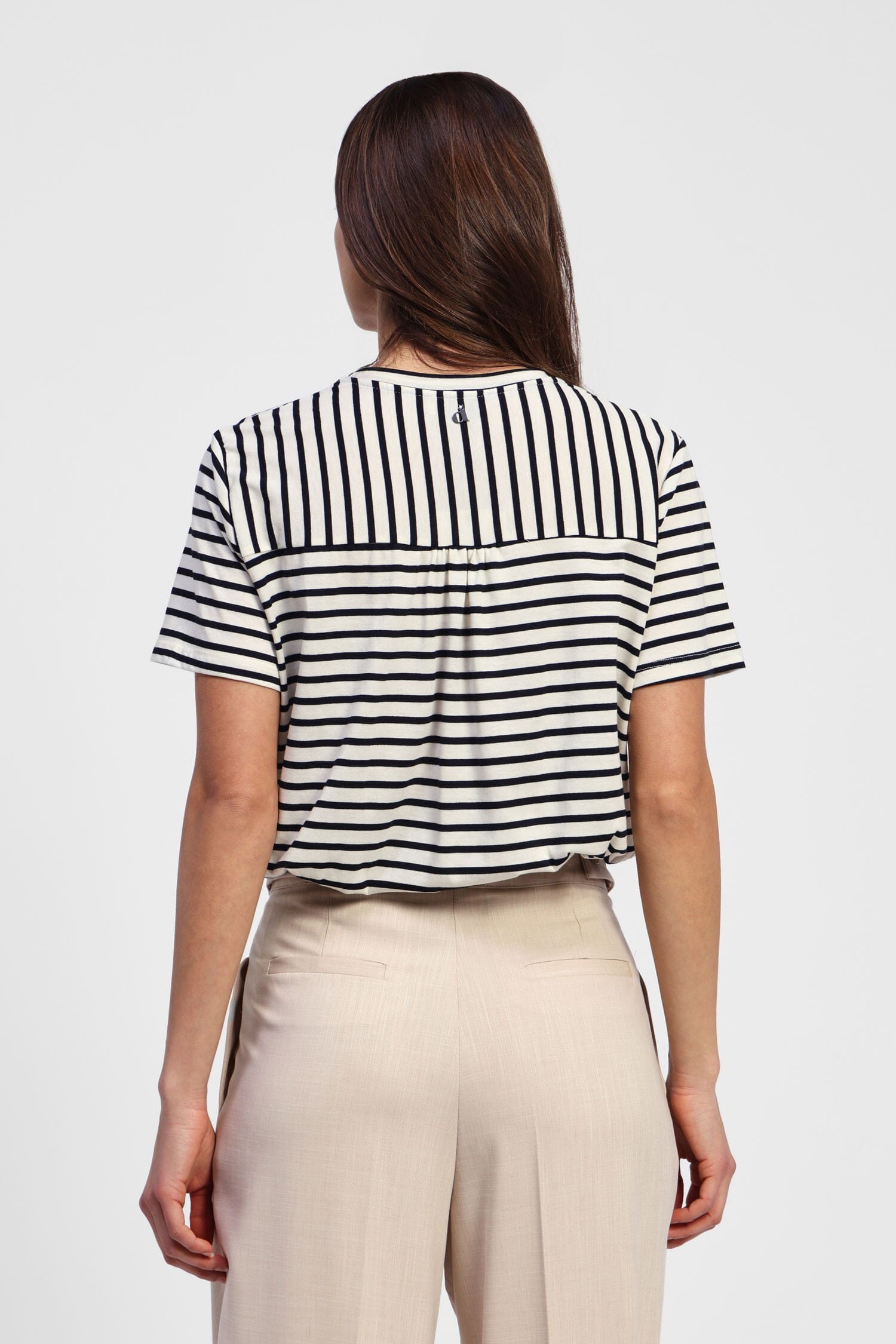 T-Shirt A Righe Con Foulard Decorativo Dixie