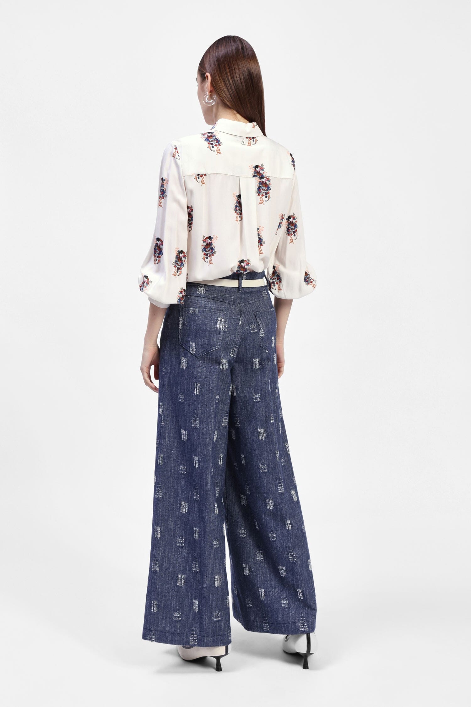 Jeans Flare Con Stampa Dixie