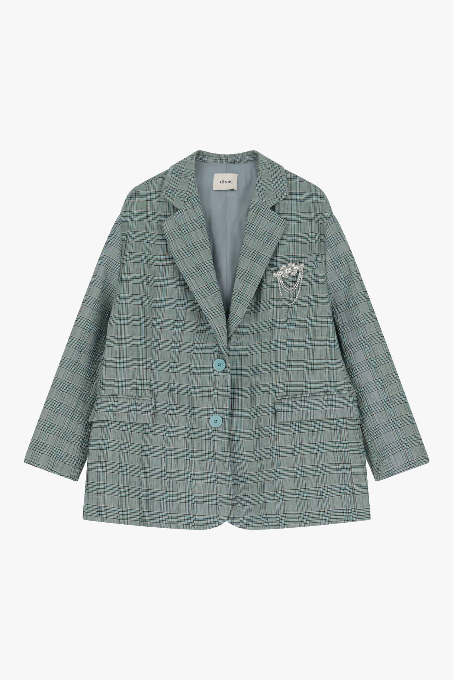 Blazer A Quadri Con Spilla Dixie