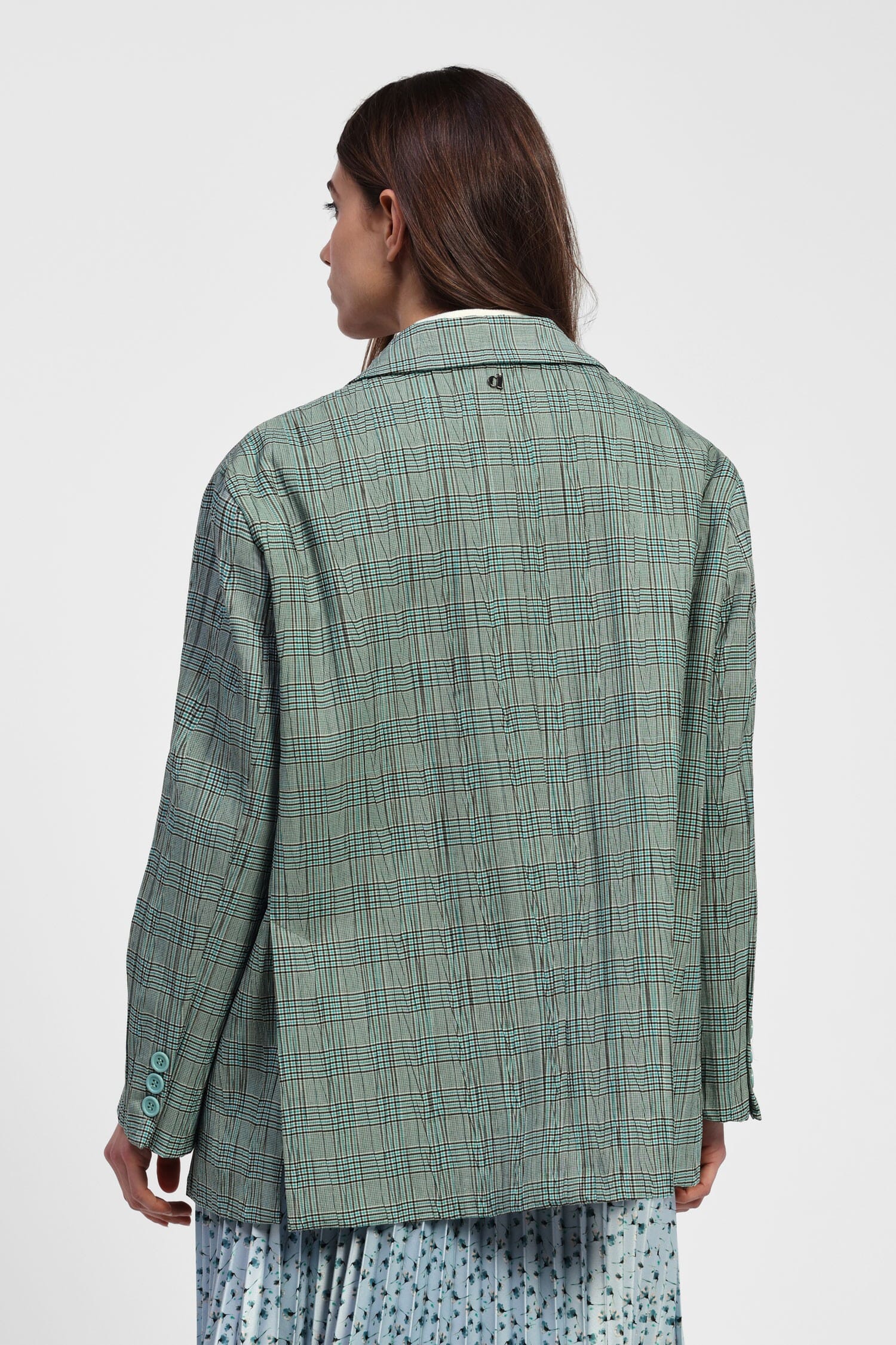 Blazer A Quadri Con Spilla Dixie