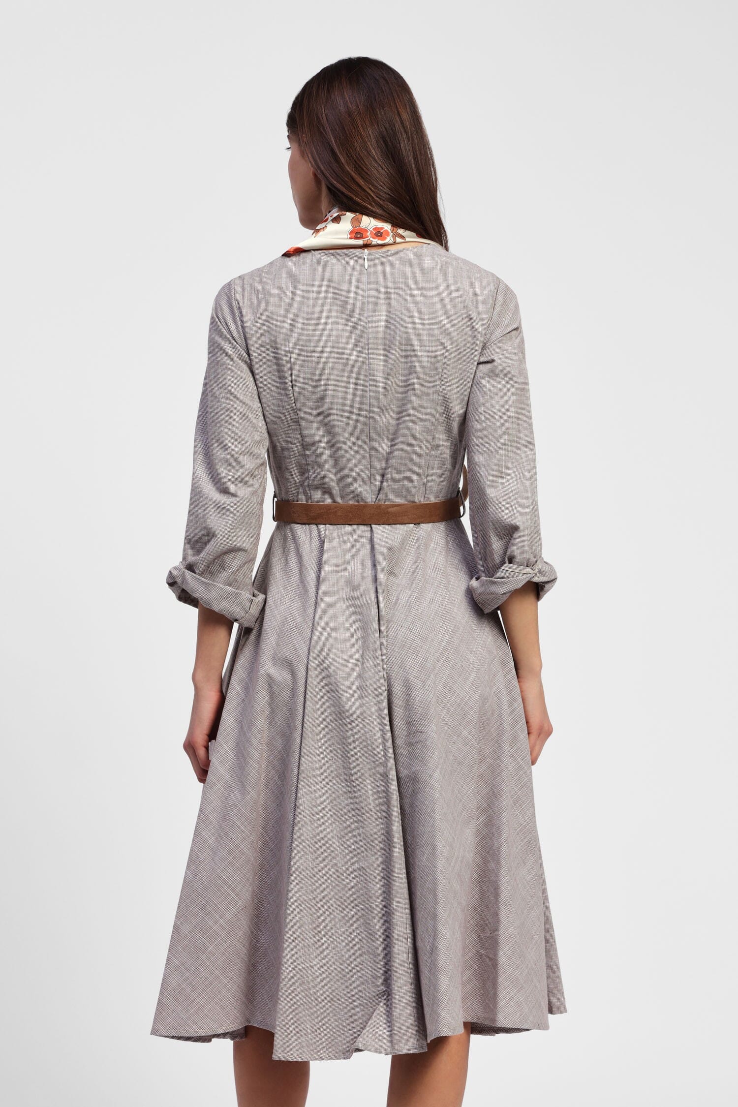 Vestito A Maniche Lunghe Con Cintura Dixie