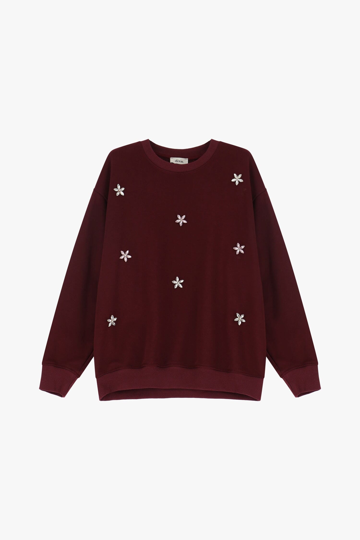 Sweatshirt With Floral Appliqués Dixie