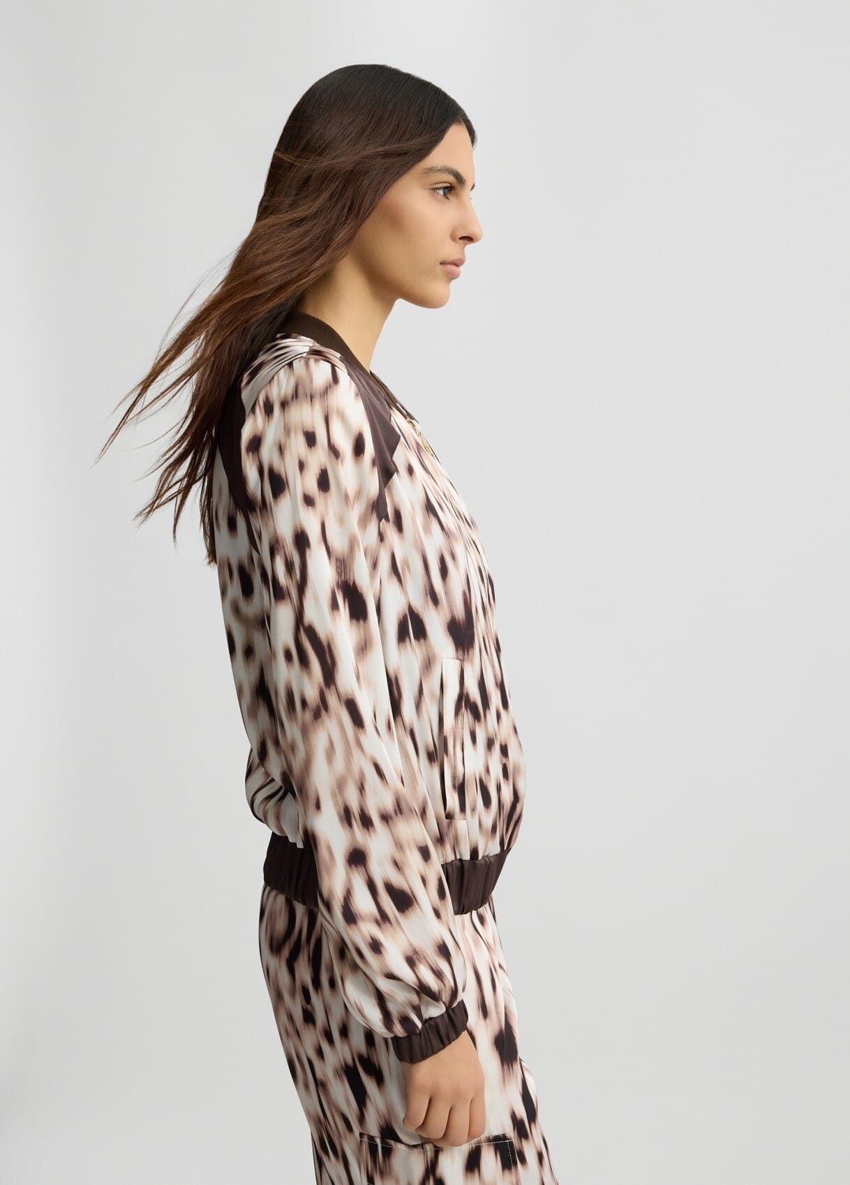 Bomber In Raso Stampato Liu Jo