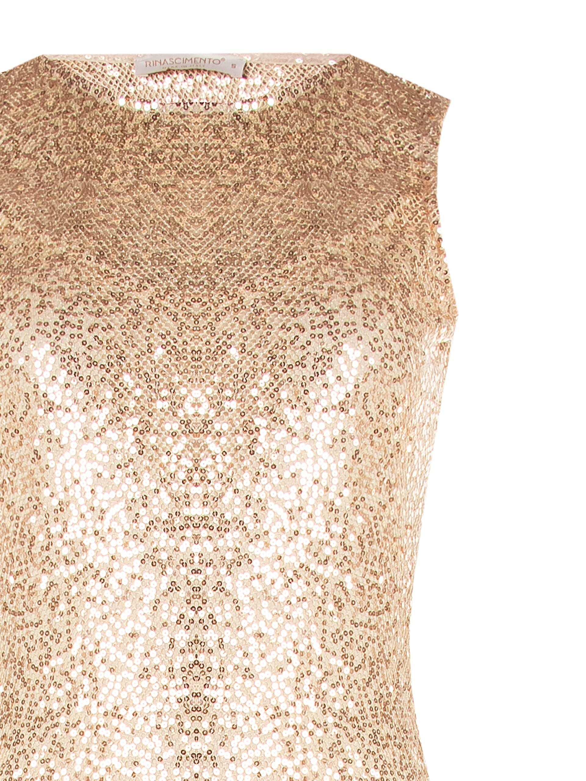 Abito A Tubino In Rete Ricoperto Di Paillettes Con Sottoveste Rinascimento