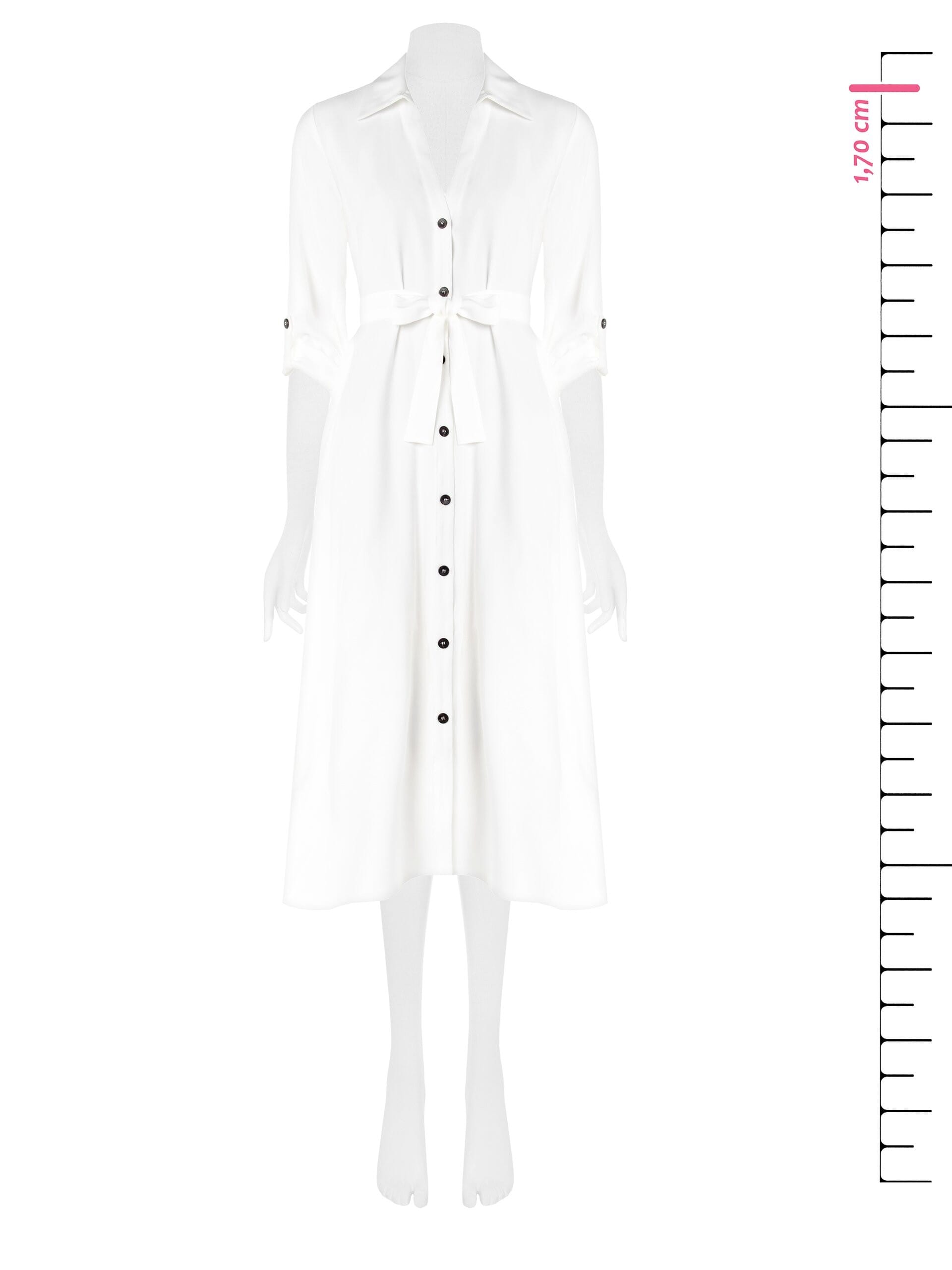 Abito Chemisier Midi In Misto Viscosa Con Tasche Rinascimento