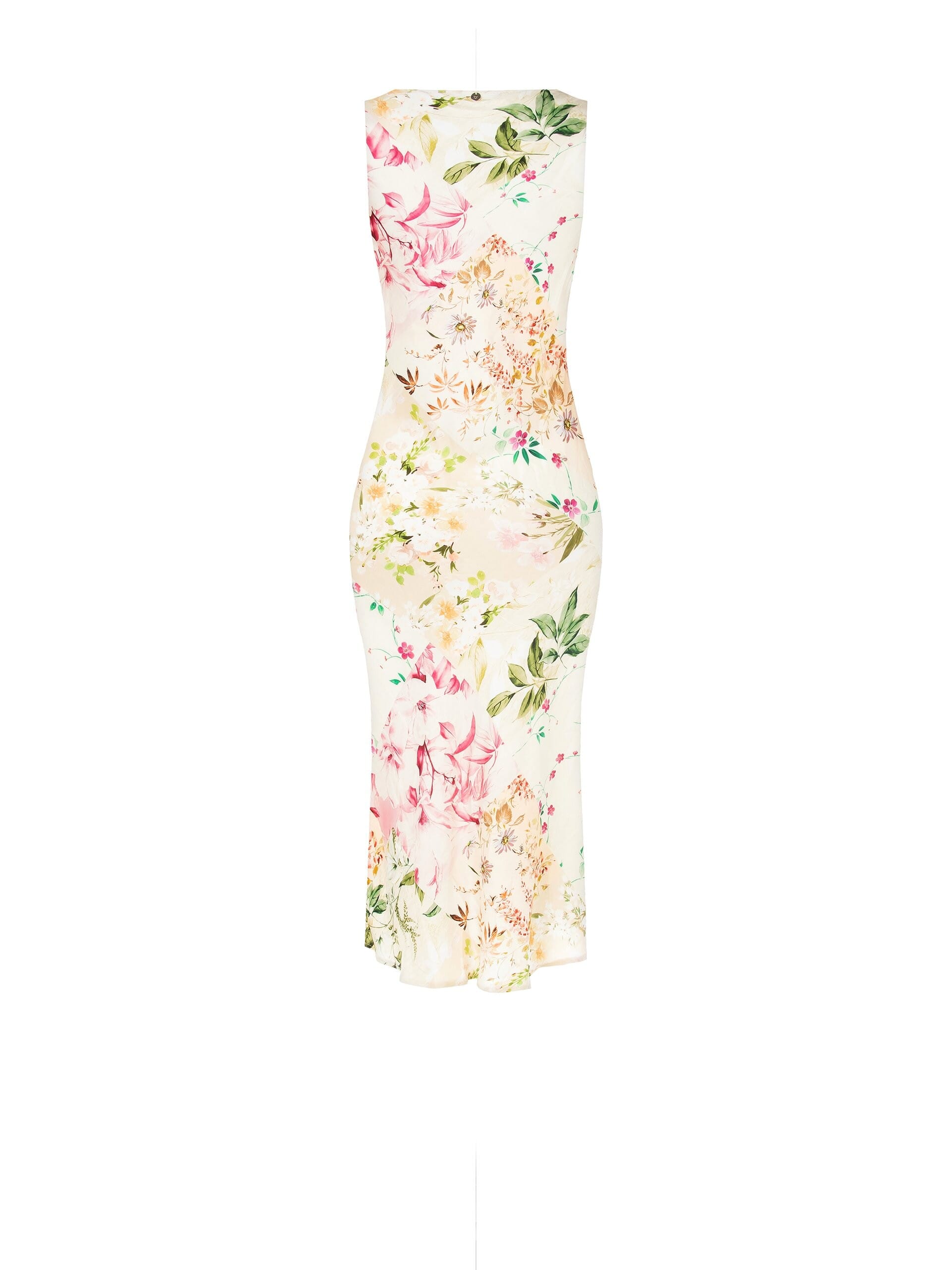 Robe longue droite en viscose avec épaules roulées Rinascimento