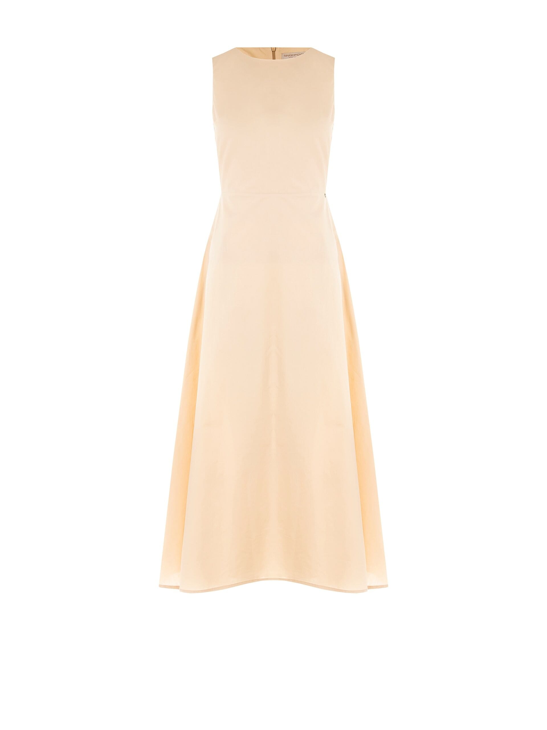 Abito Lungo Svasato In Cotone Nylon Rinascimento