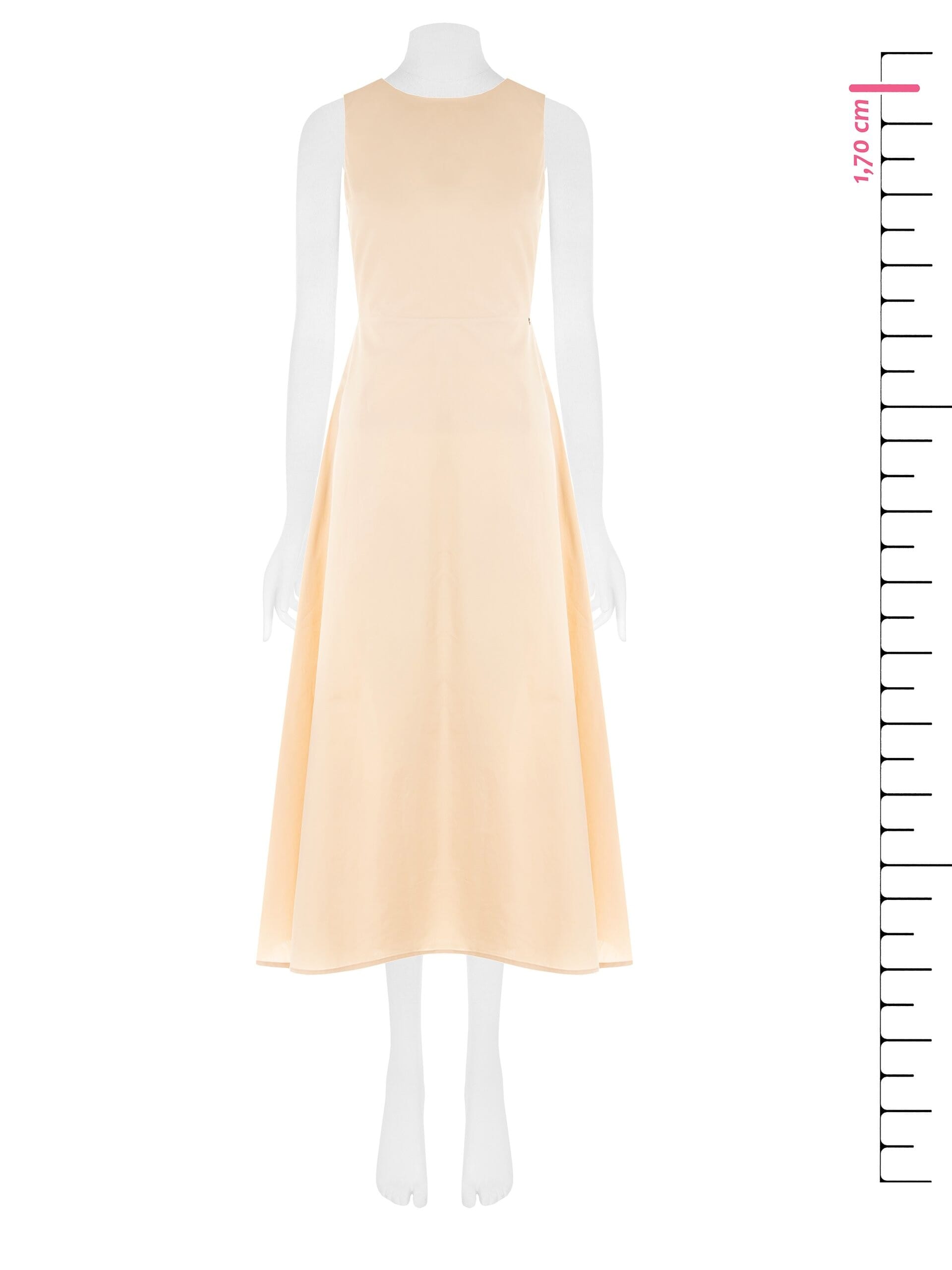 Abito Lungo Svasato In Cotone Nylon Rinascimento