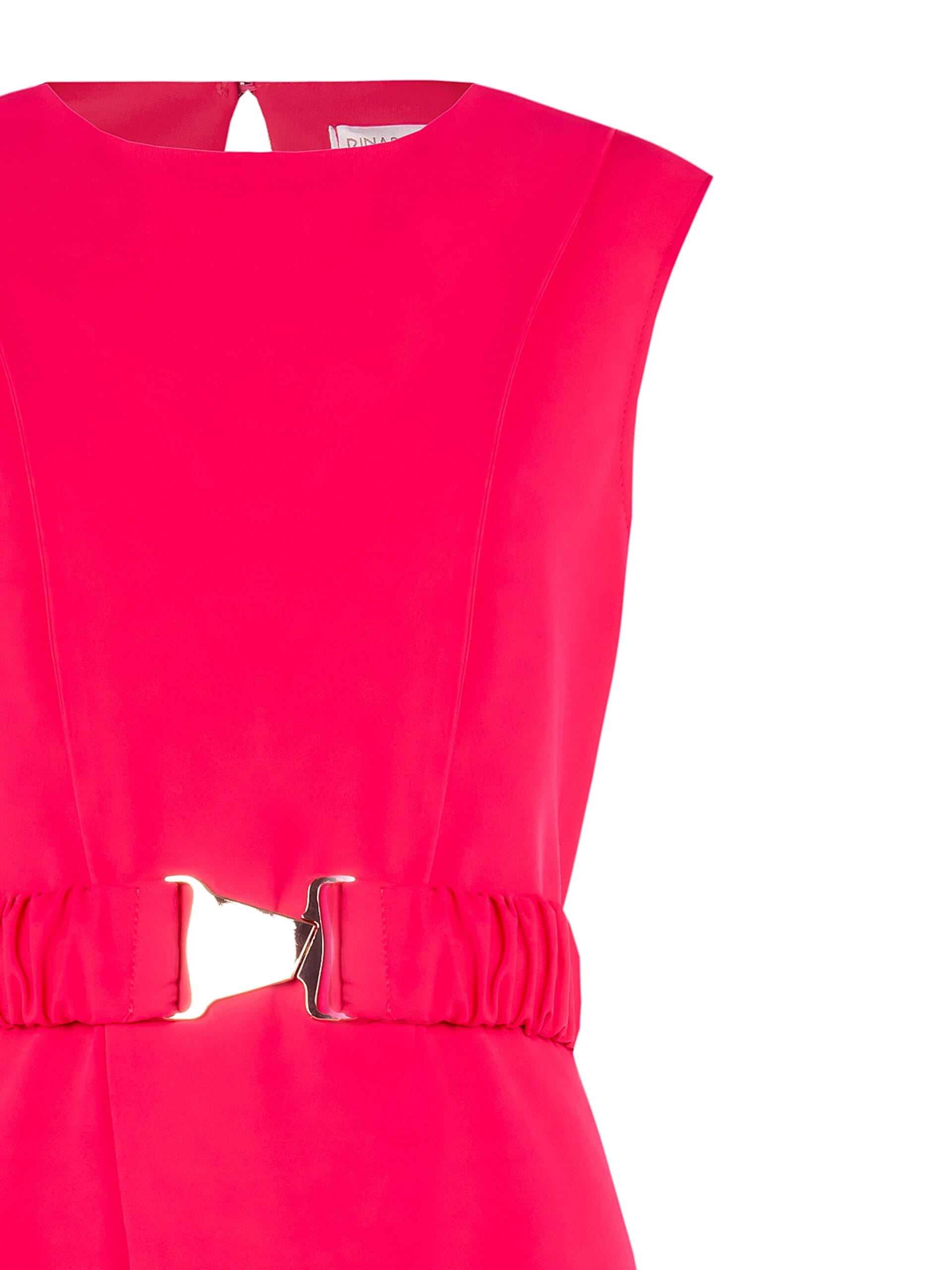 Rinascimento Cross Strap Fluid Long Top With Elasticated Strap And Coordinated Stretch Belt