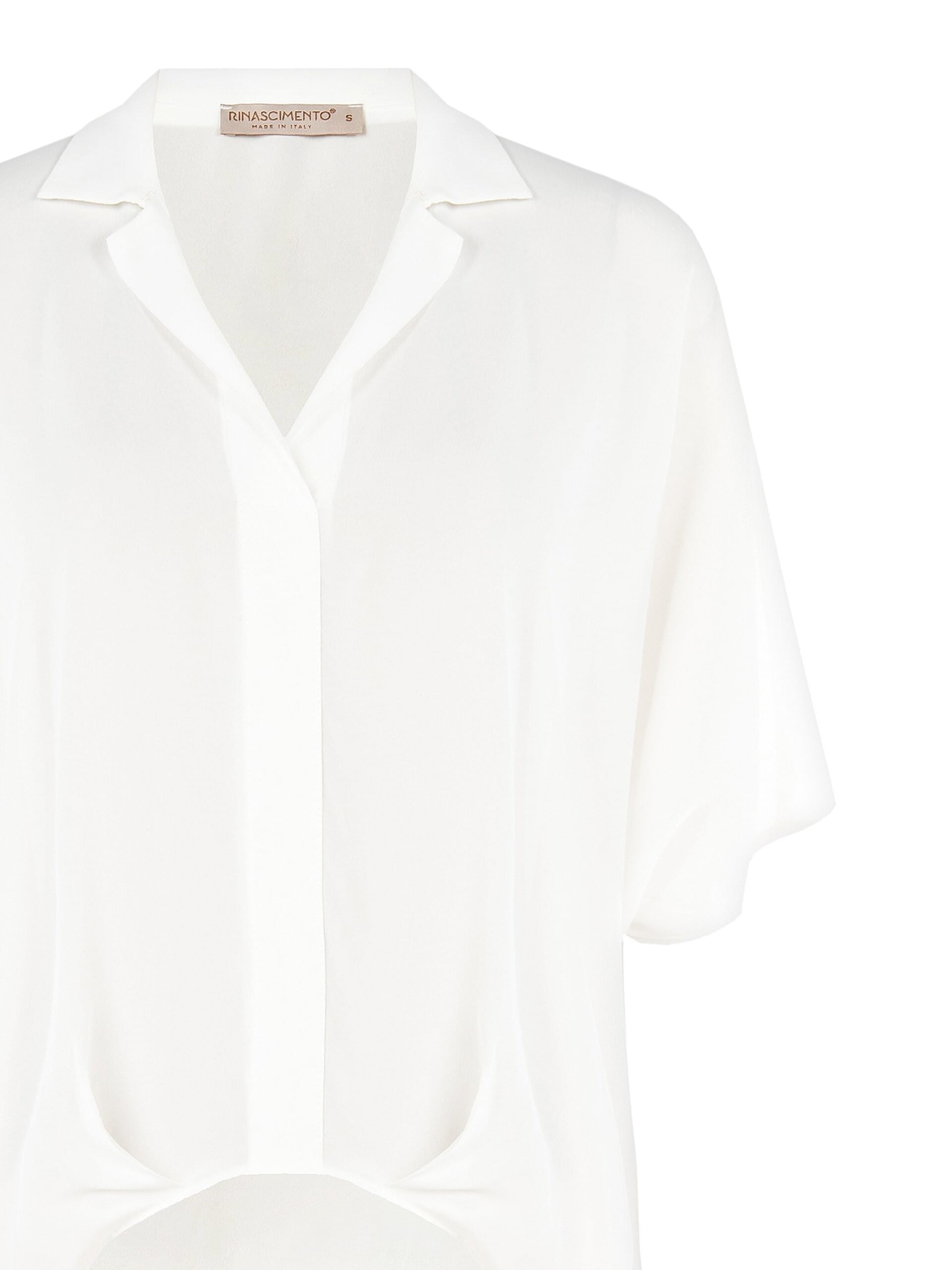 Blusa Over In Georgette Con Scollo A V E Colletto Rinascimento