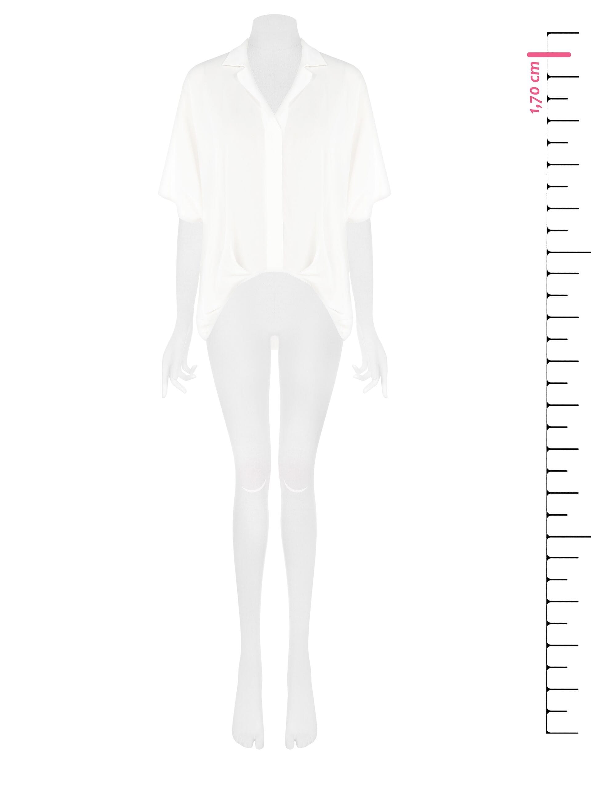 Blusa Over In Georgette Con Scollo A V E Colletto Rinascimento