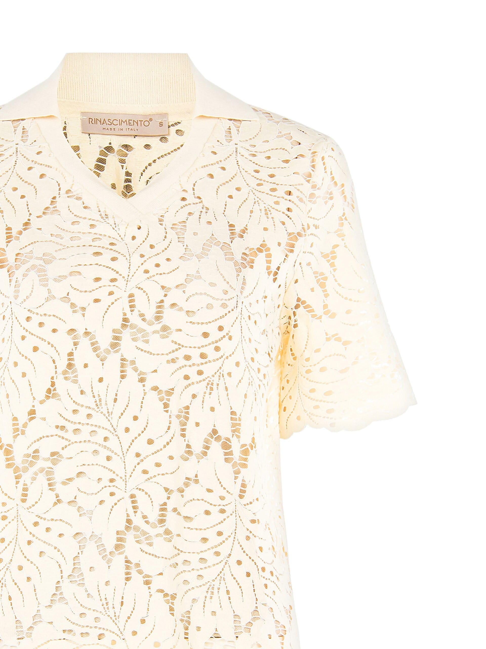 Polo Over In Pizzo Con Scollo A V Rinascimento