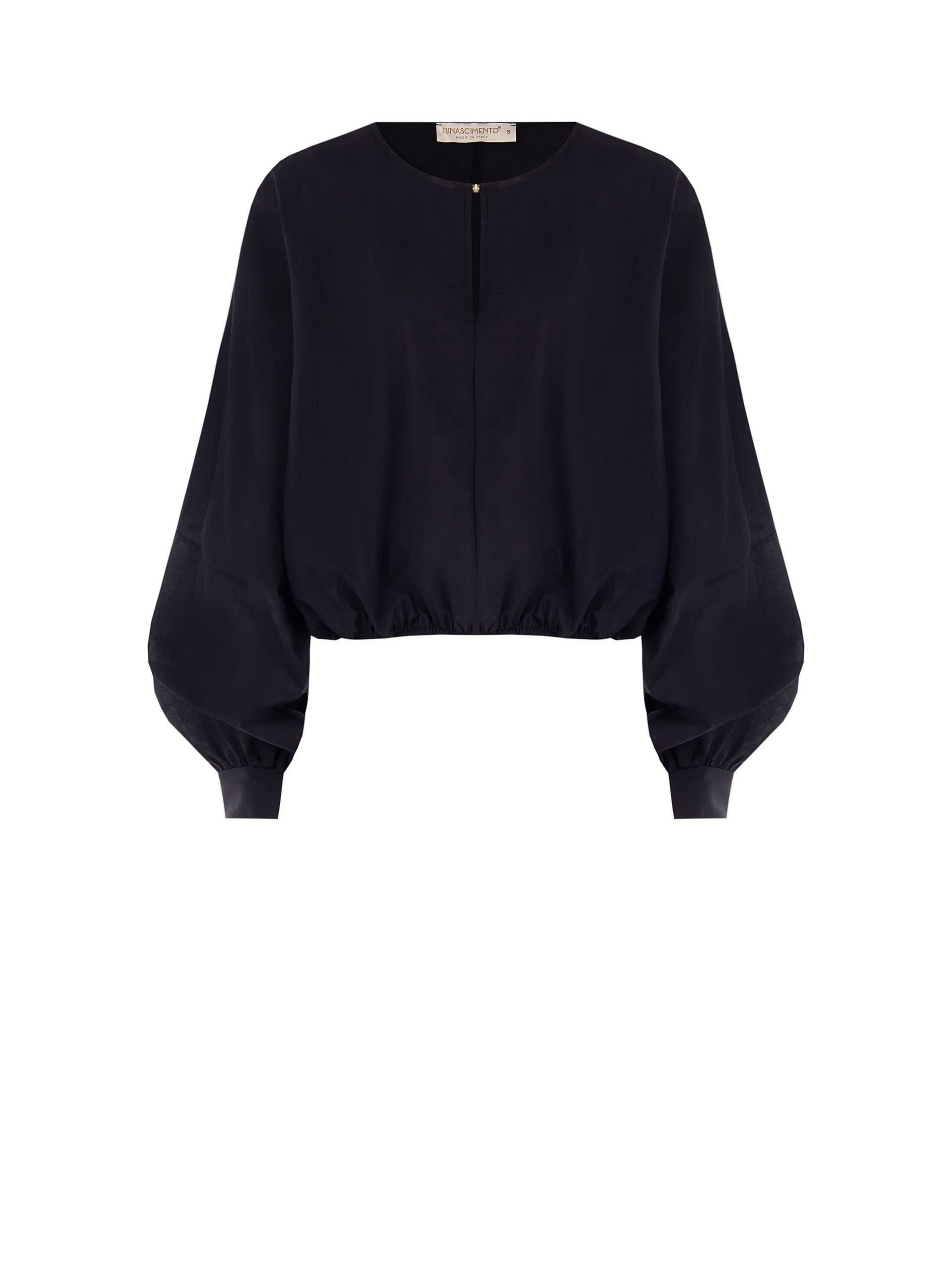 Blusa A Palloncino In Cotone Con Cut-Out A Goccia Rinascimento