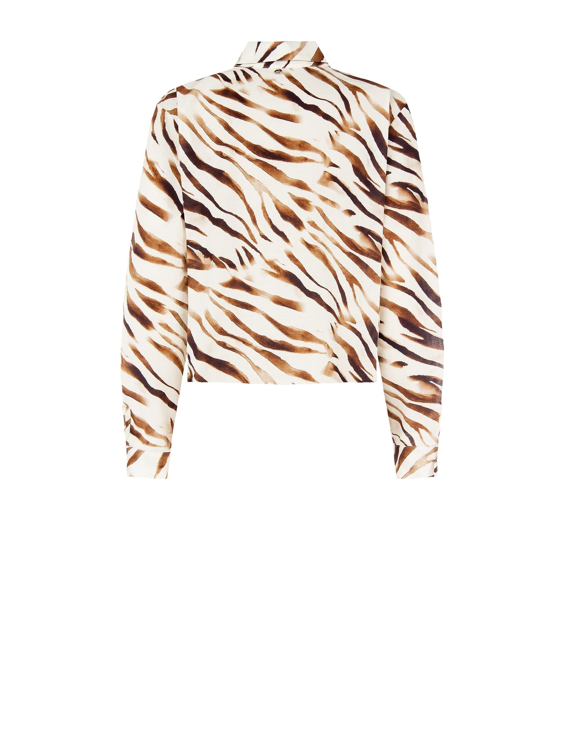 Camicia Over Zebrata In Cotone Rinascimento