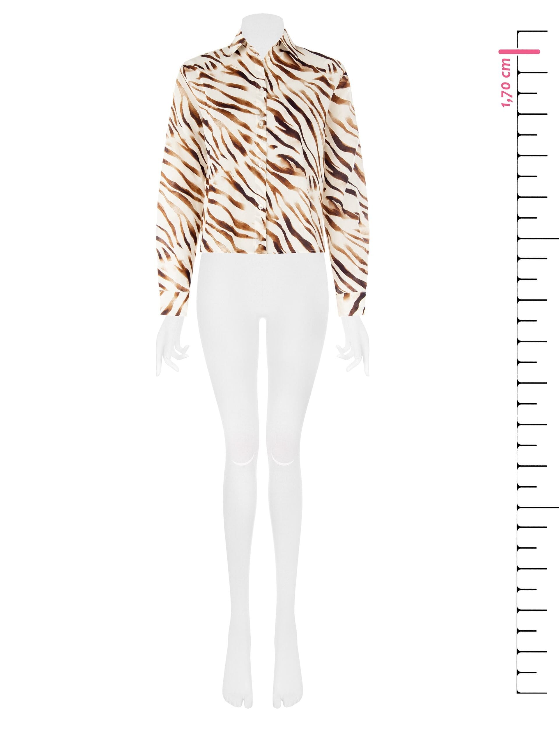 Camicia Over Zebrata In Cotone Rinascimento