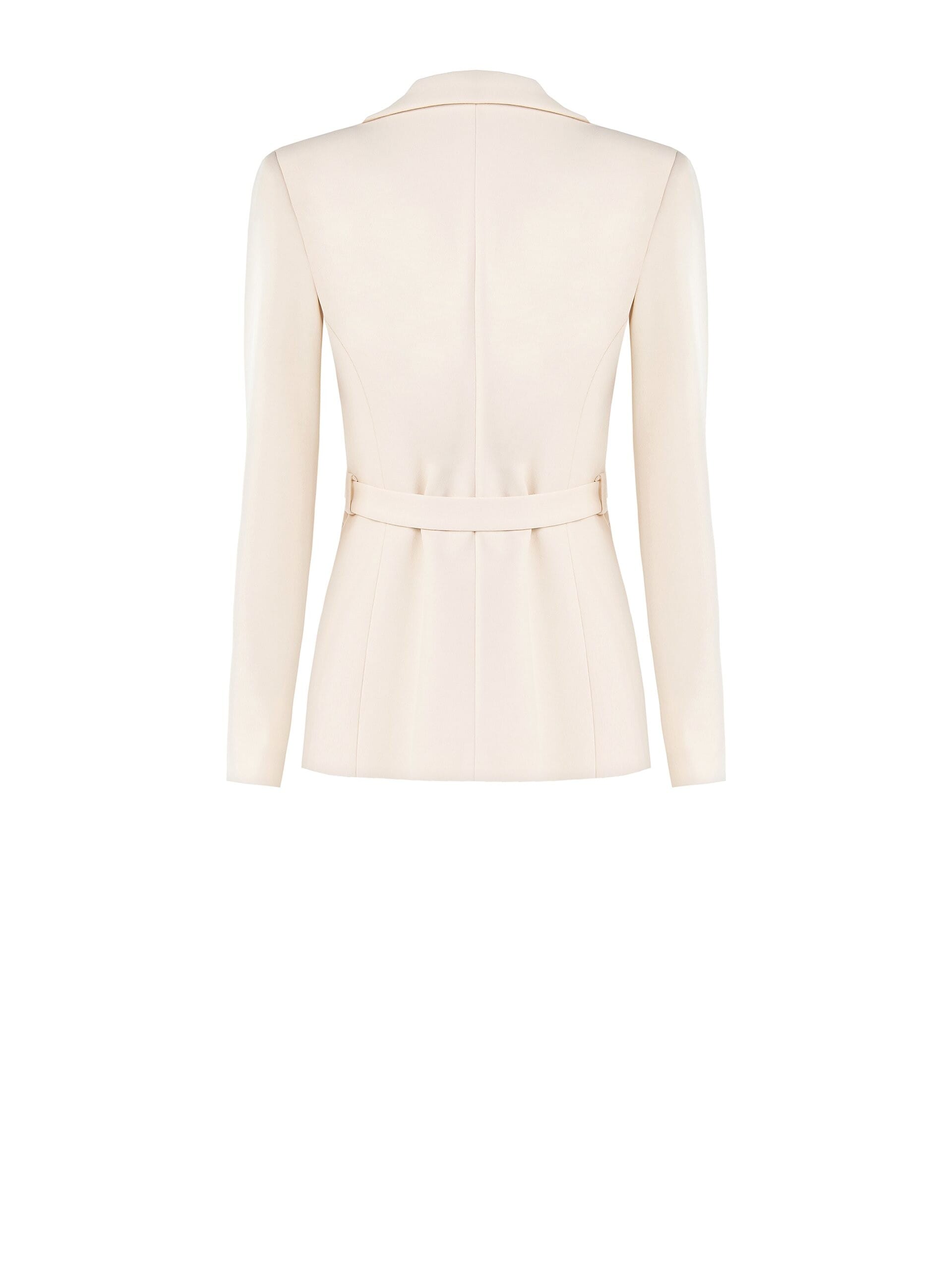 Giacca Blazer Sfiancata In Scuba Crepe Con Cintura Catena Rinascimento