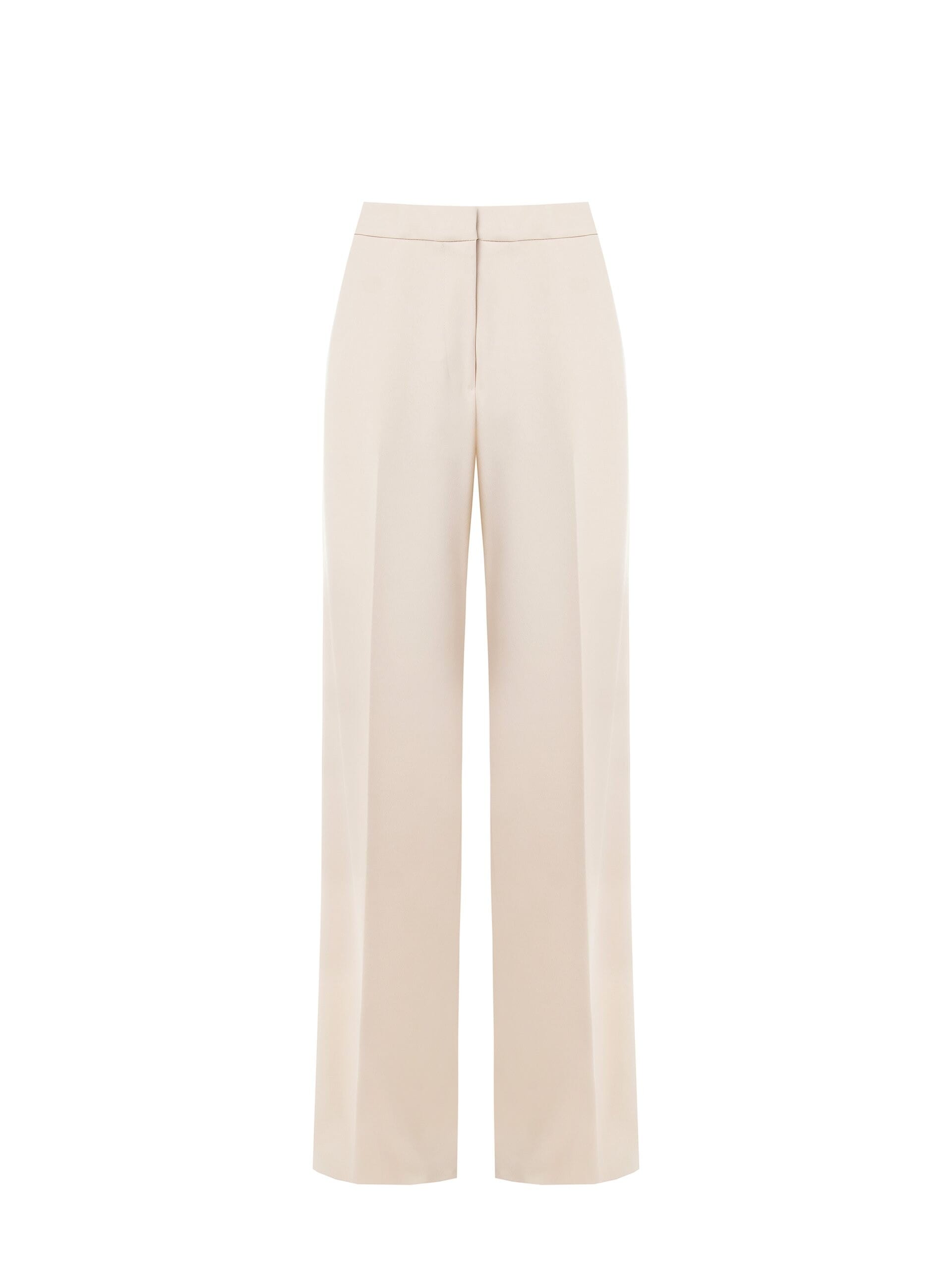 Pantaloni Palazzo In Scuba Crepe Con Tasche Rinascimento