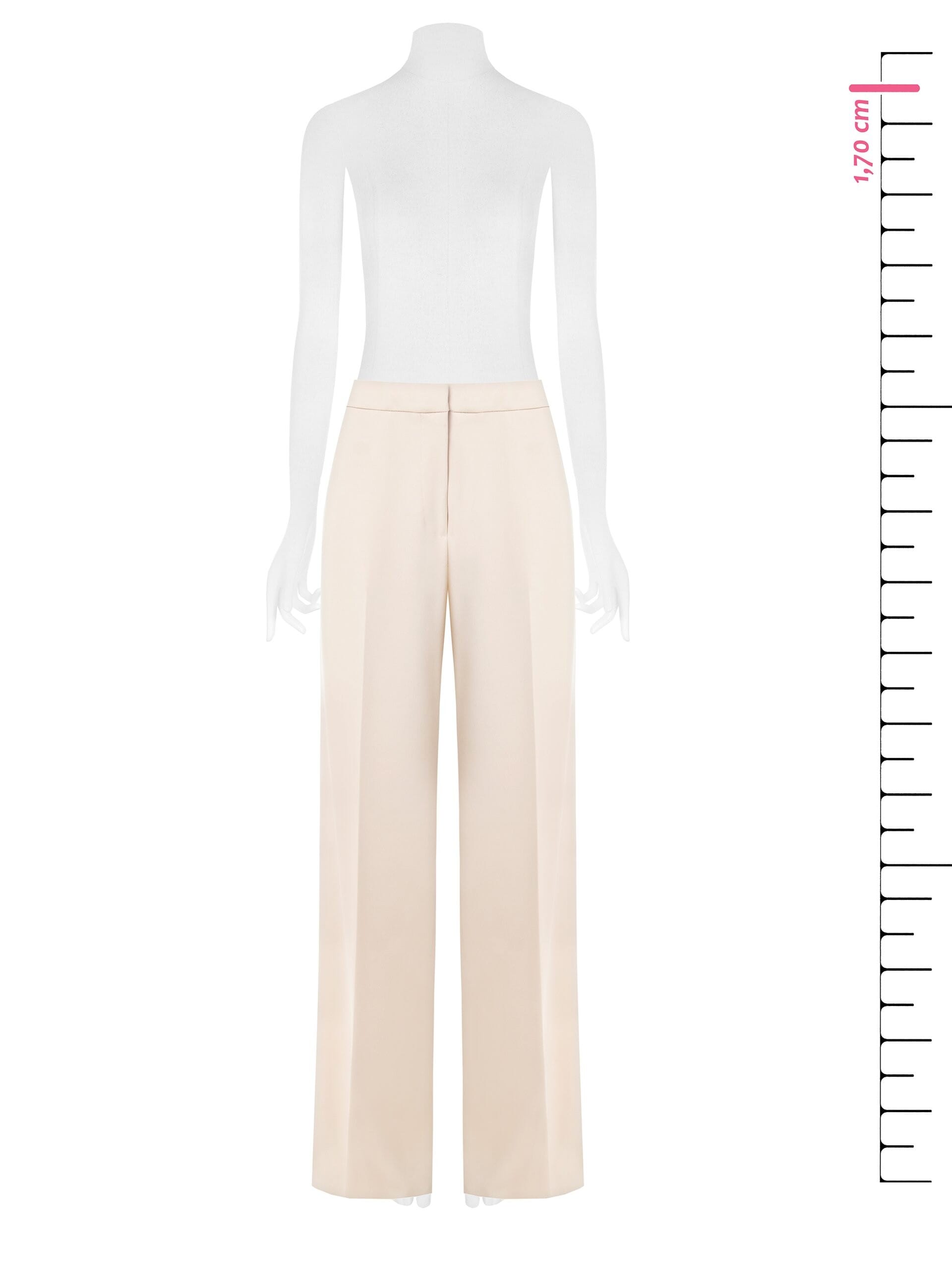 Pantaloni Palazzo In Scuba Crepe Con Tasche Rinascimento