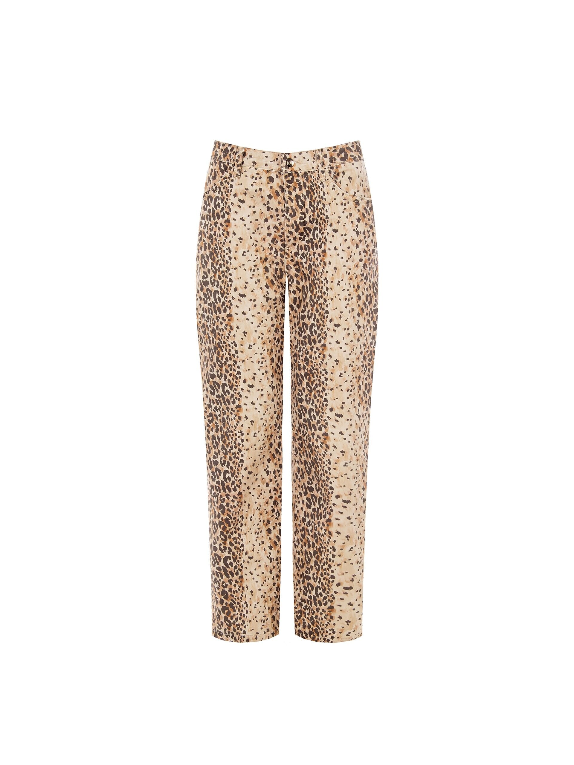 Pantaloni Mom Fit Alla Caviglia Maculati In Cotone Rinascimento