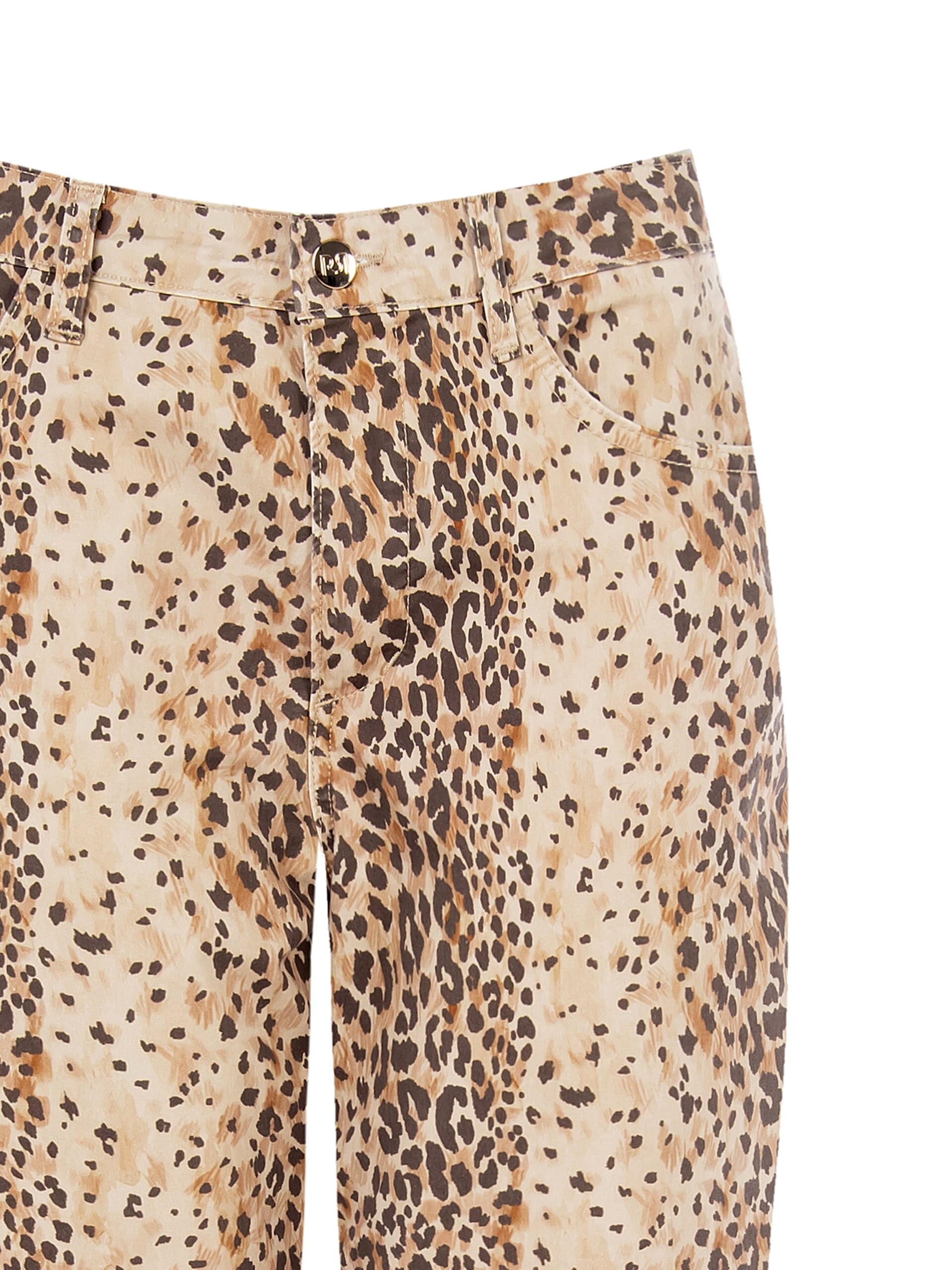 Pantaloni Mom Fit Alla Caviglia Maculati In Cotone Rinascimento