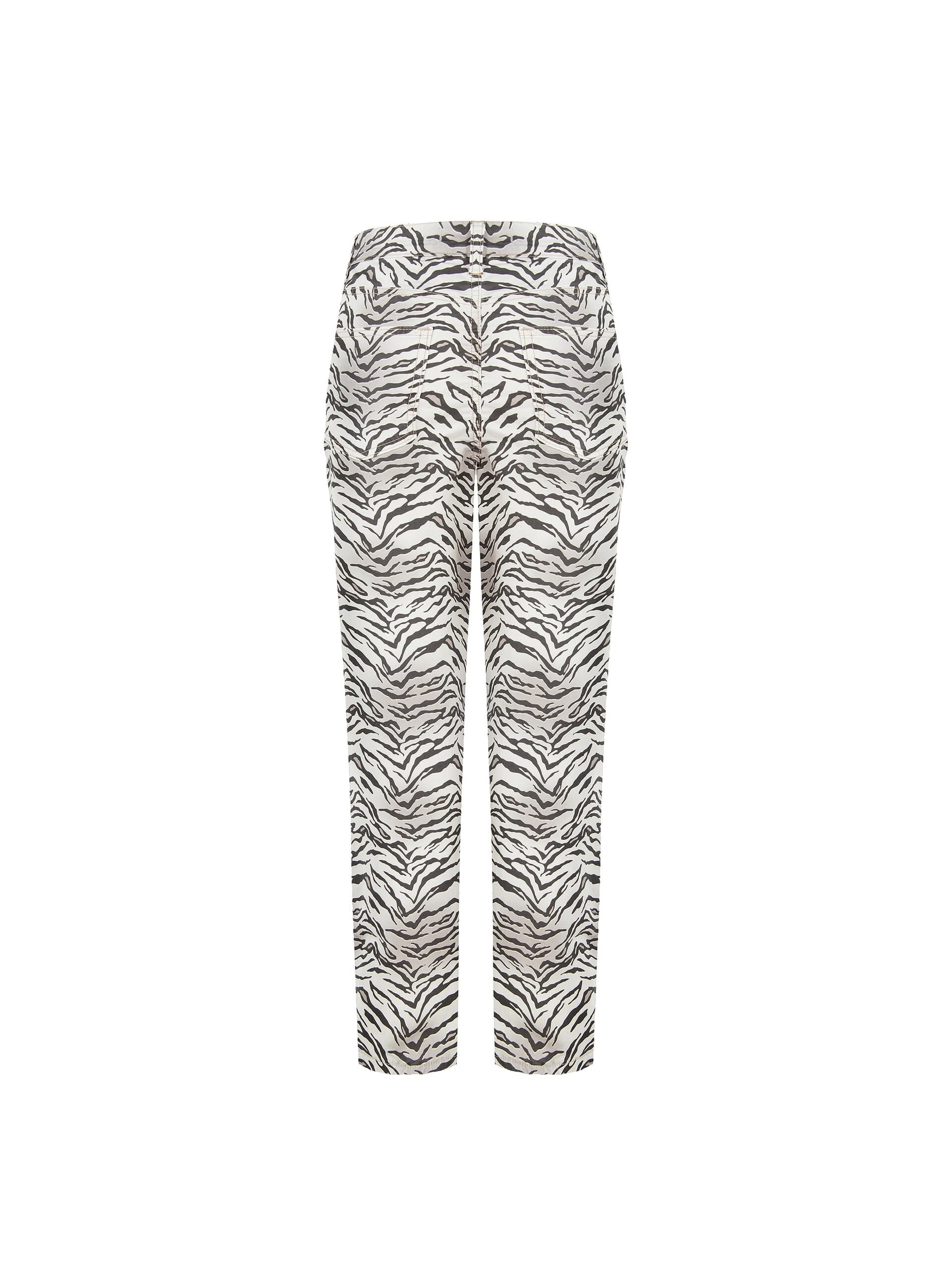 Pantaloni Mom Fit Alla Caviglia Zebrati In Cotone Rinascimento